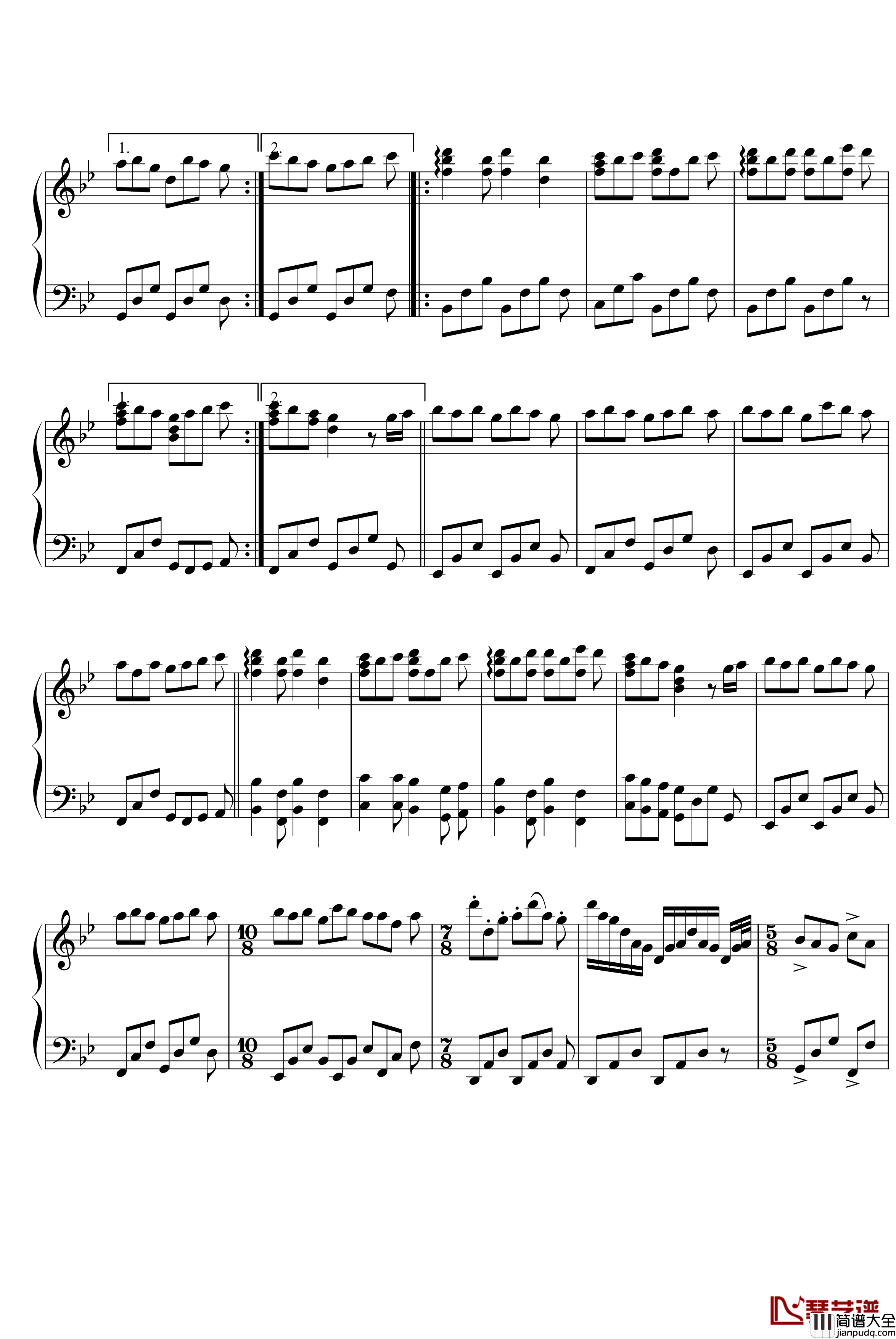 时光流速钢琴谱_雅尼