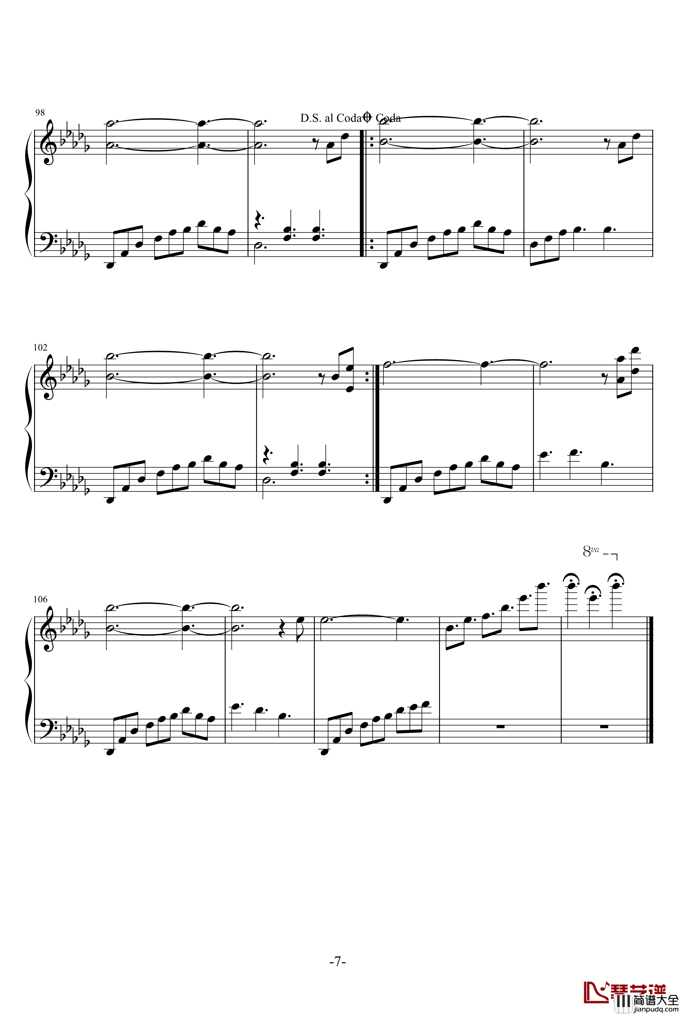 唯一的记忆钢琴谱_雅尼