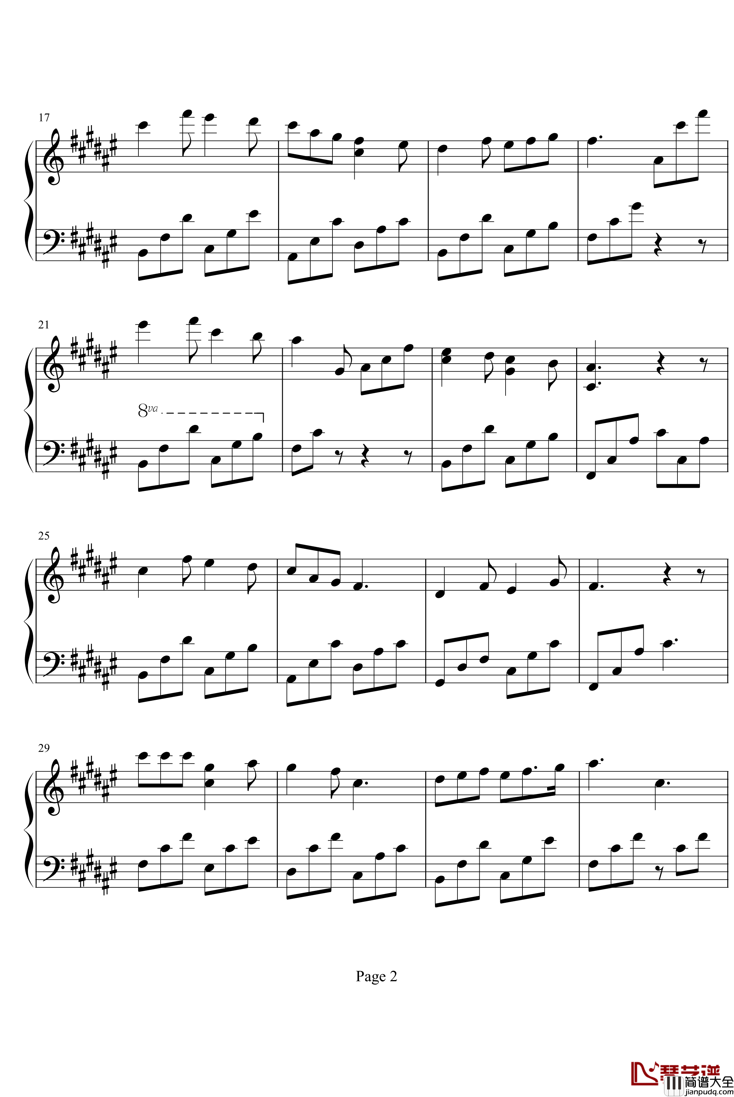 过云雨钢琴谱_b欣仔b版_张敬轩