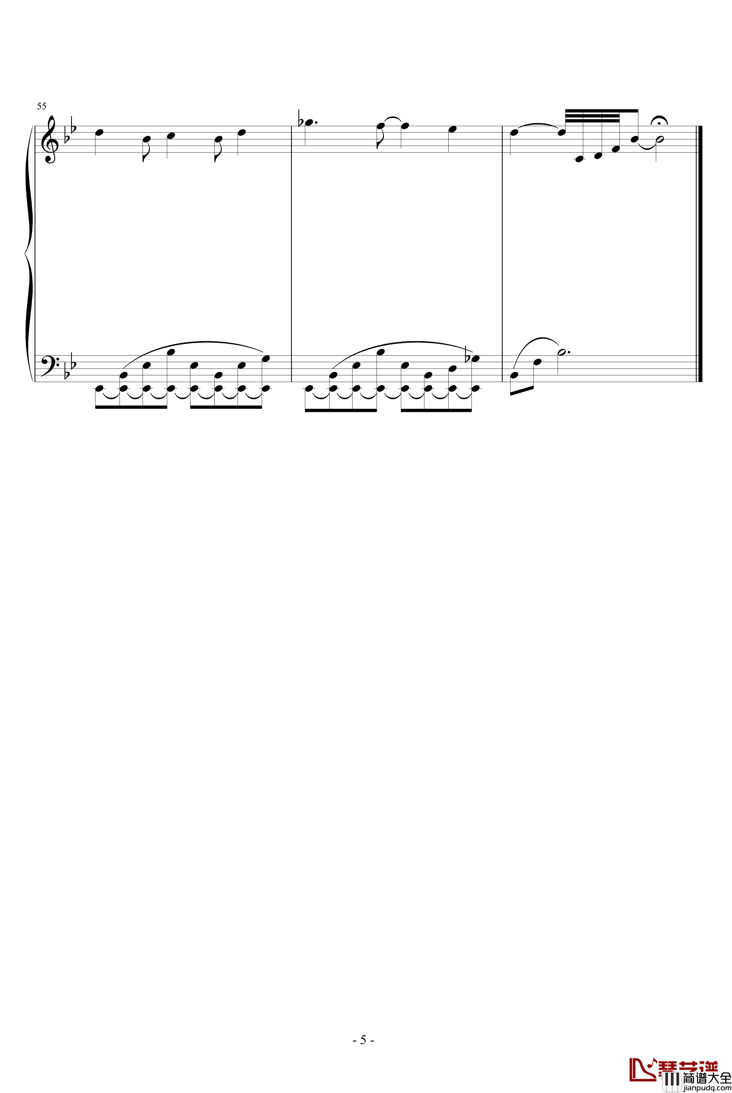 君がいない夏钢琴谱_名侦探柯南
