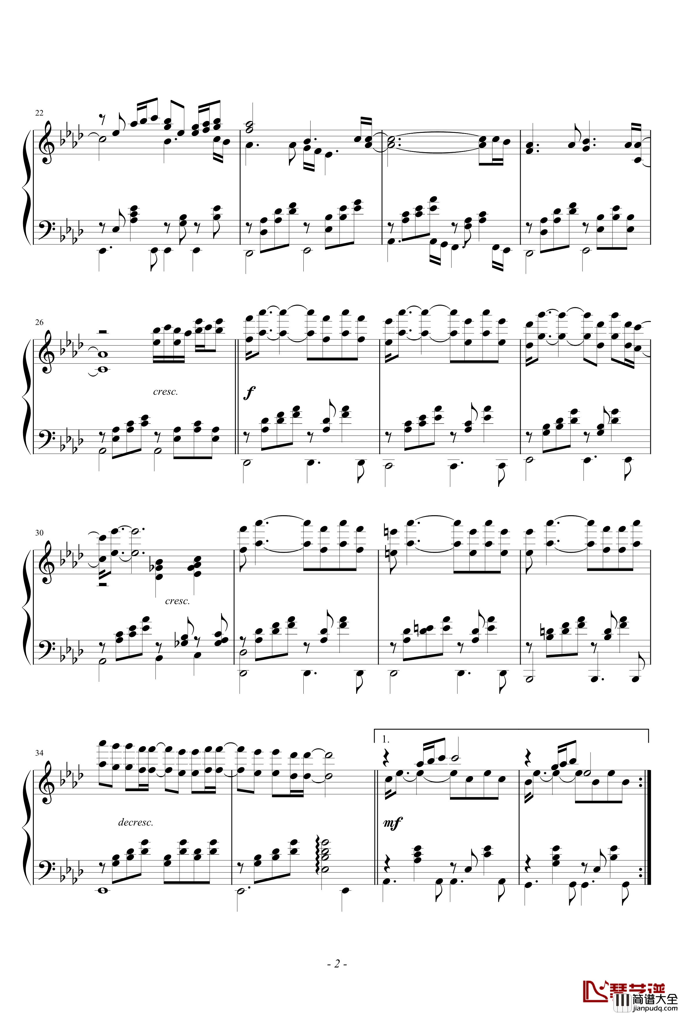 Je_M_Appelle_Helene钢琴谱_Helene_Rolles