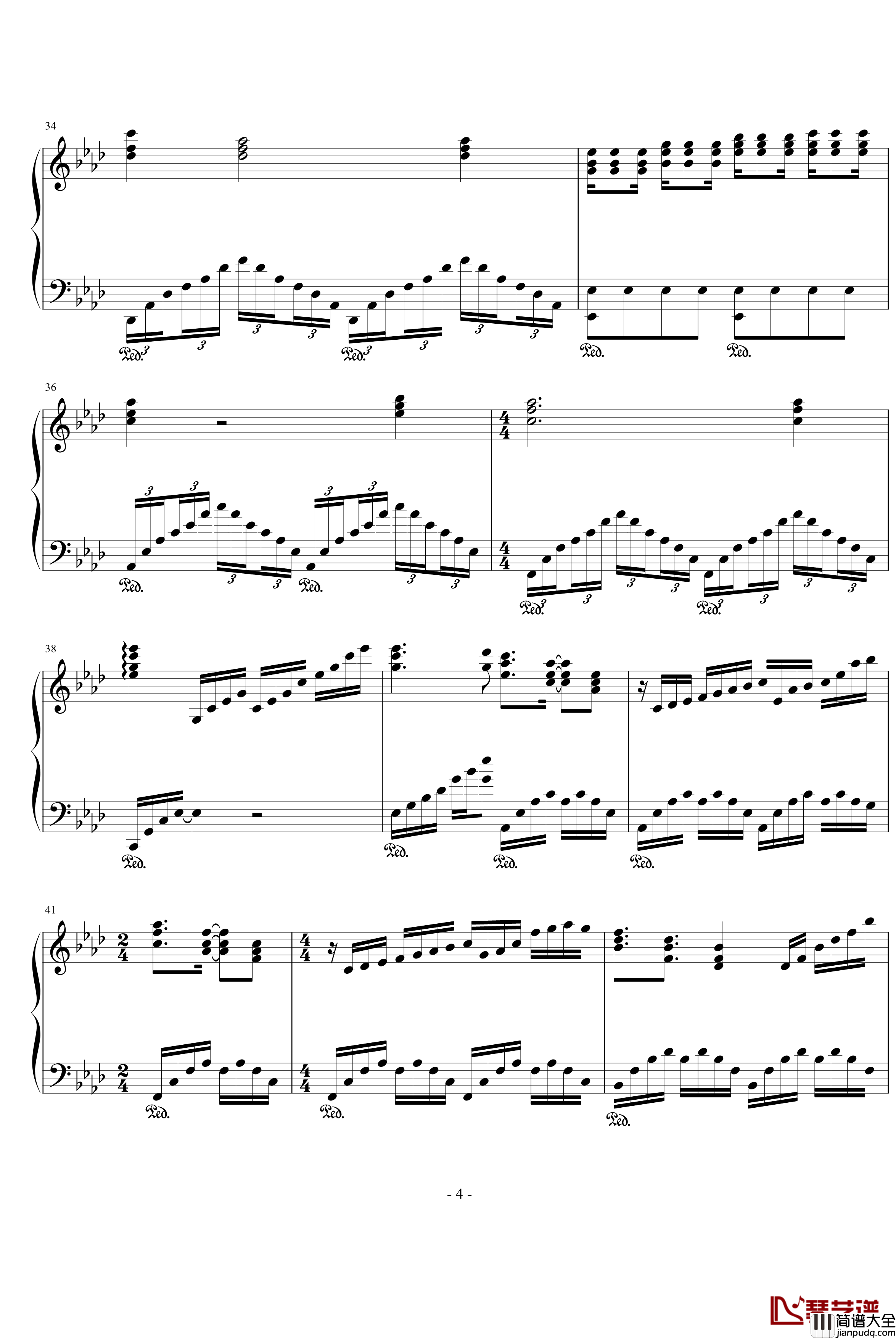 人鬼情未了钢琴谱_影视