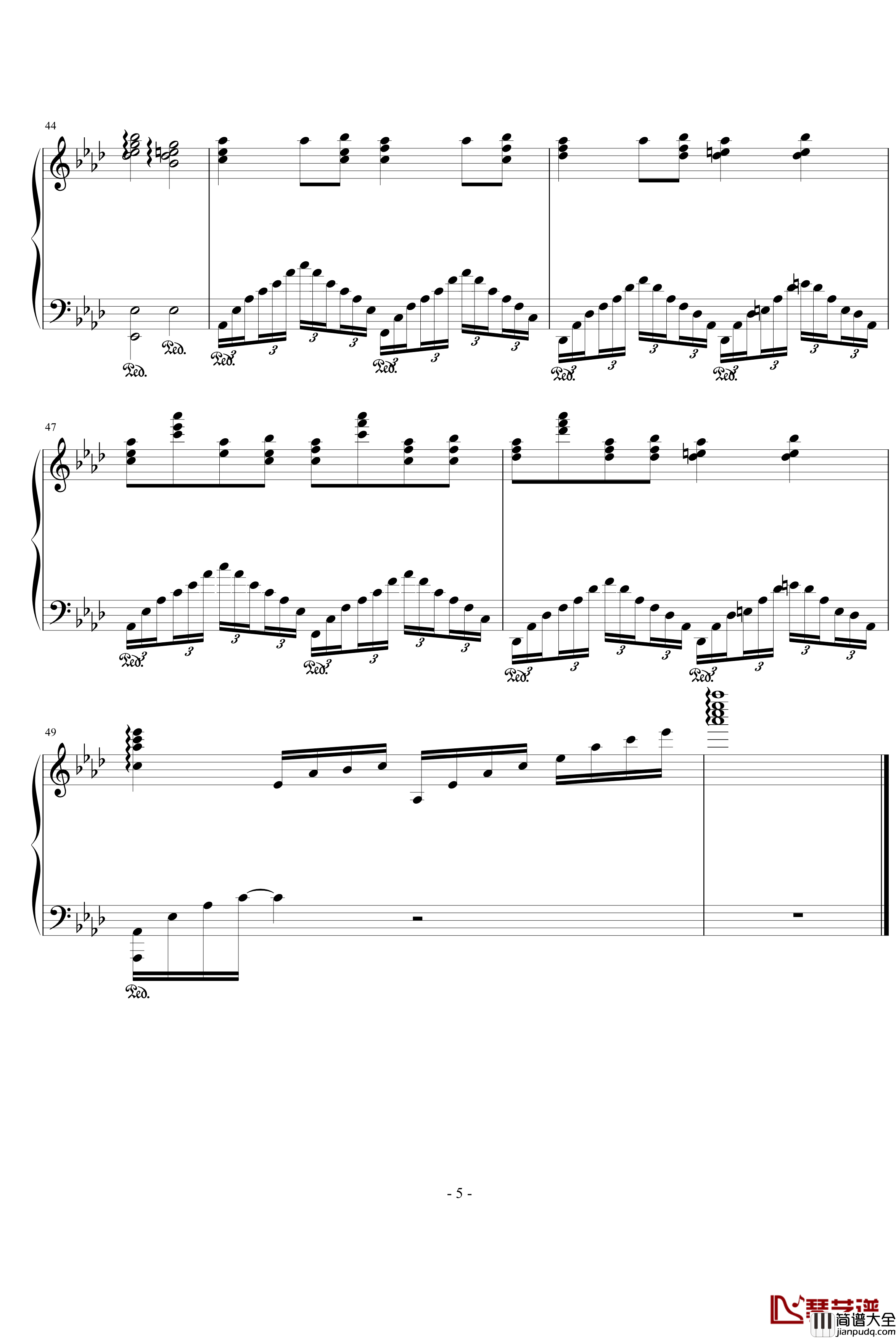 人鬼情未了钢琴谱_影视