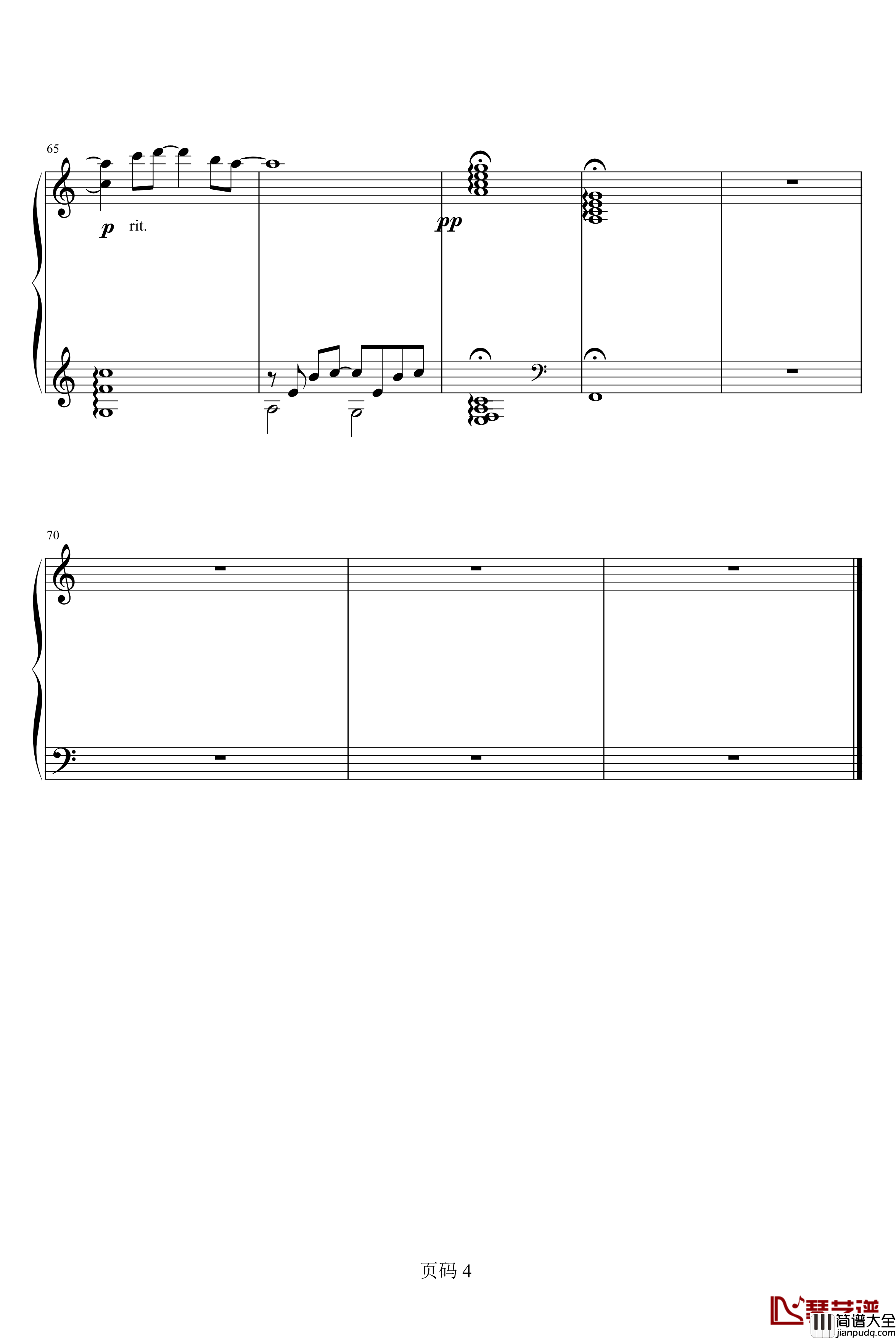 1000_words钢琴谱_最终幻想