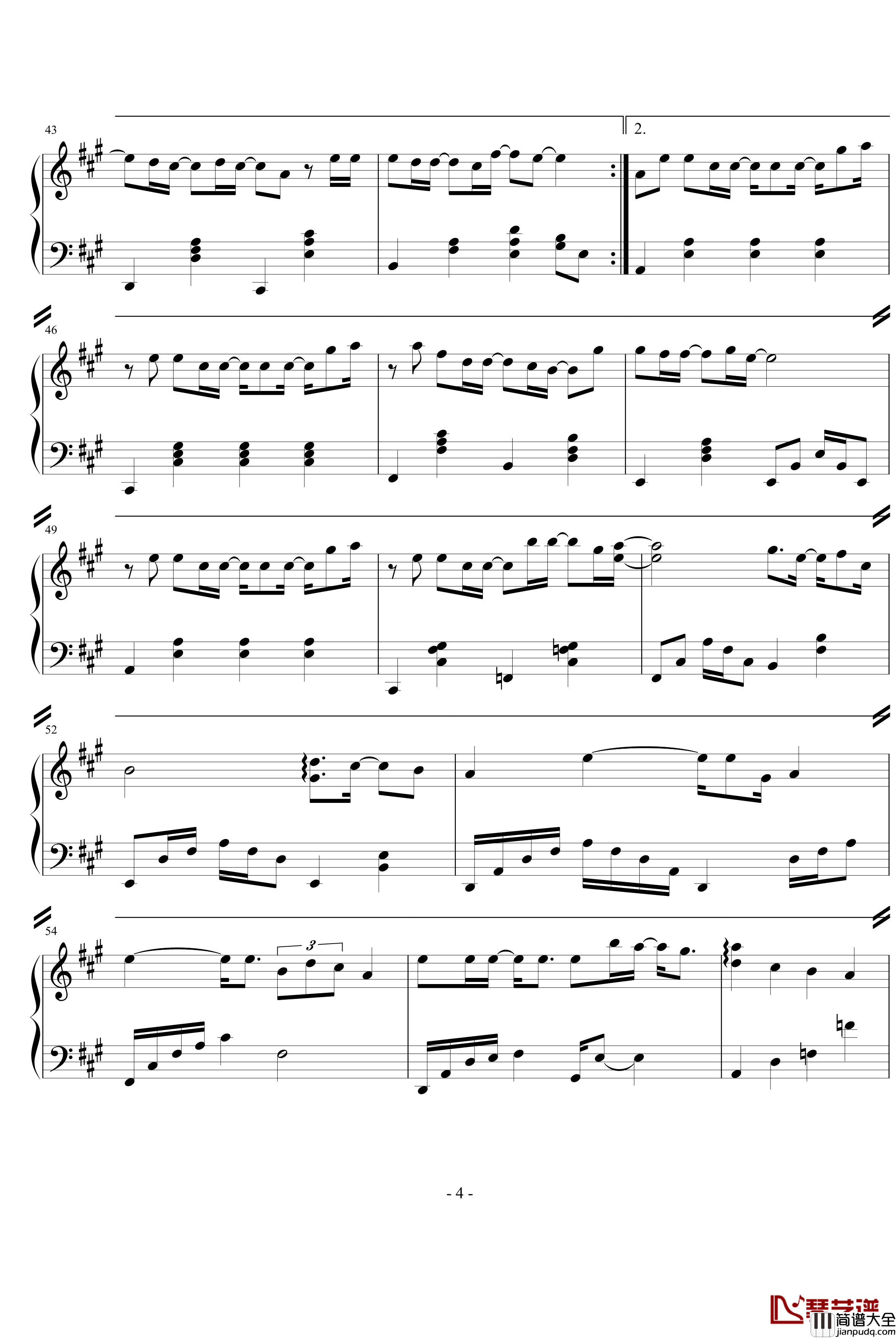 我们小时候钢琴谱_Tank