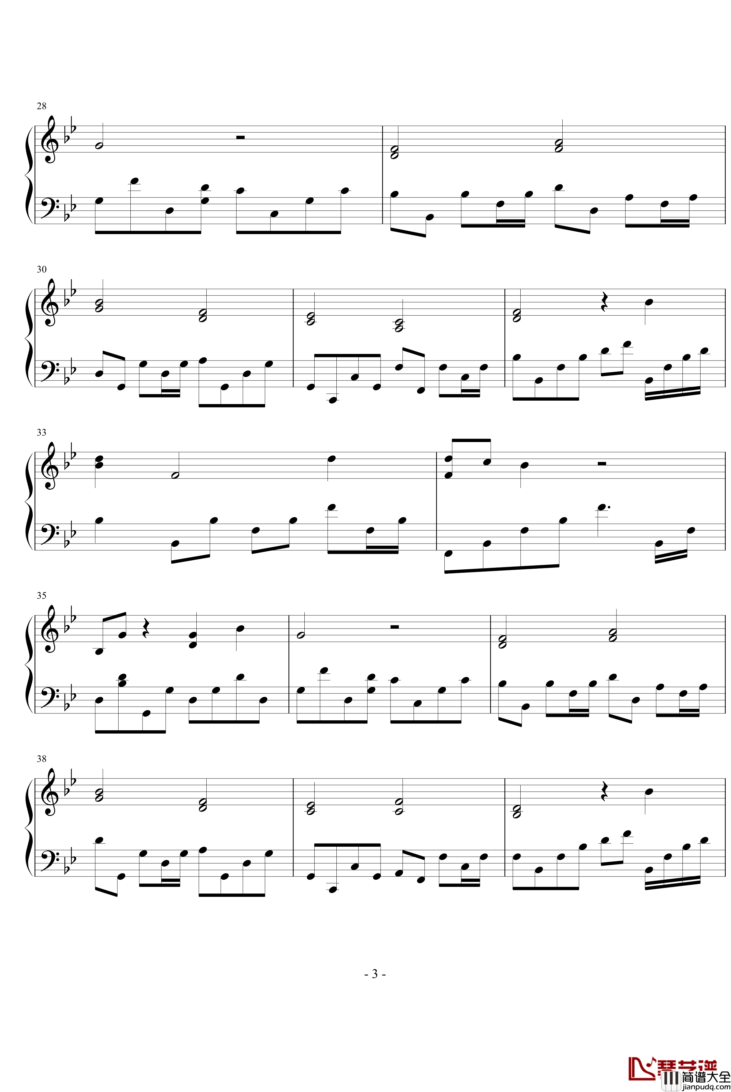 历史的天空钢琴谱__三国演义_片尾曲伴奏_影视