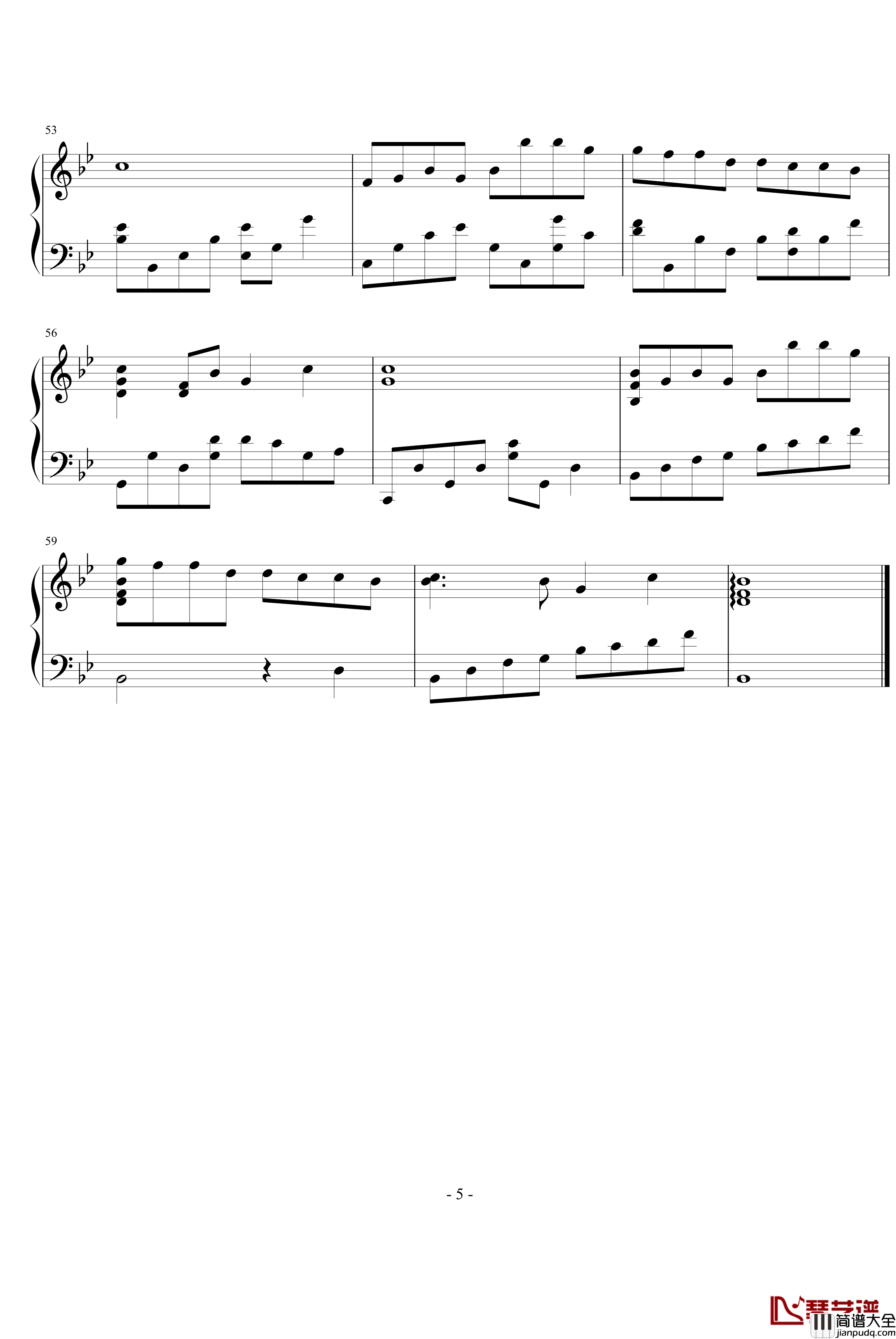 历史的天空钢琴谱__三国演义_片尾曲伴奏_影视