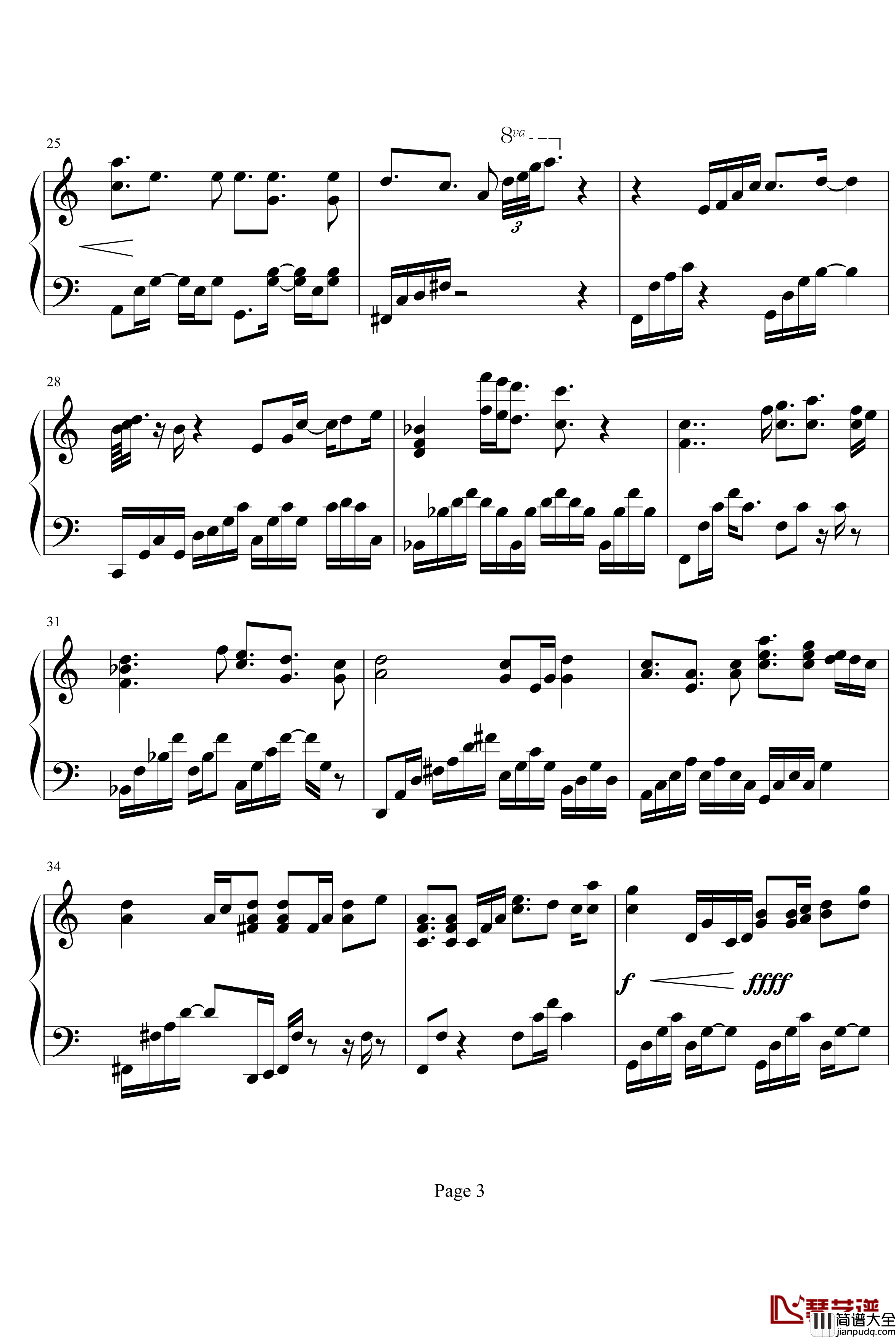 保护色钢琴谱_影视