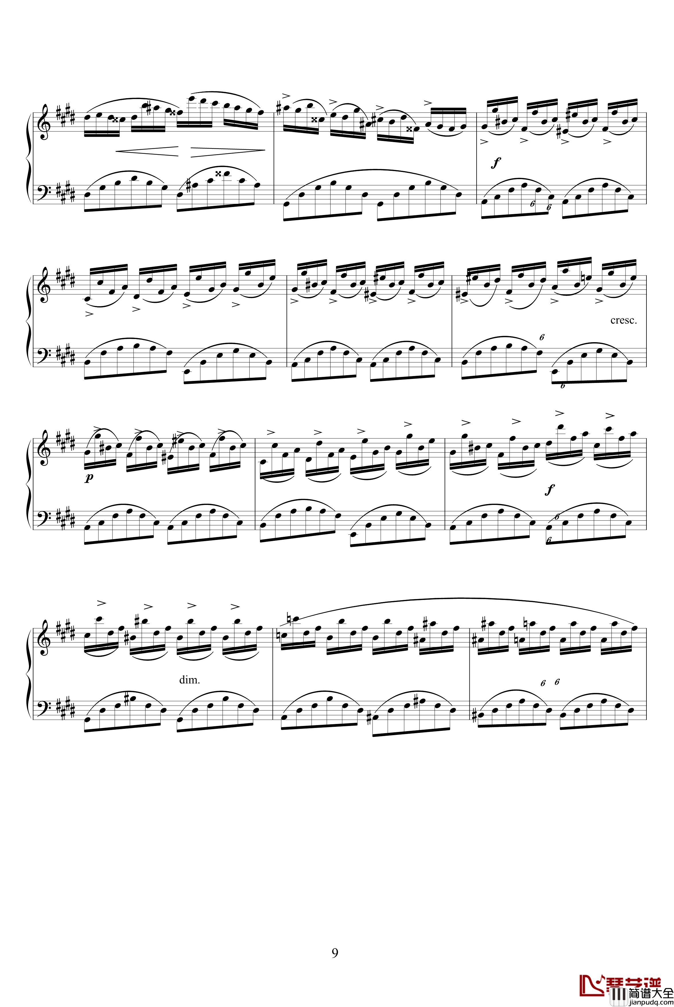 幻想即兴曲Op.66钢琴谱_肖邦_chopin