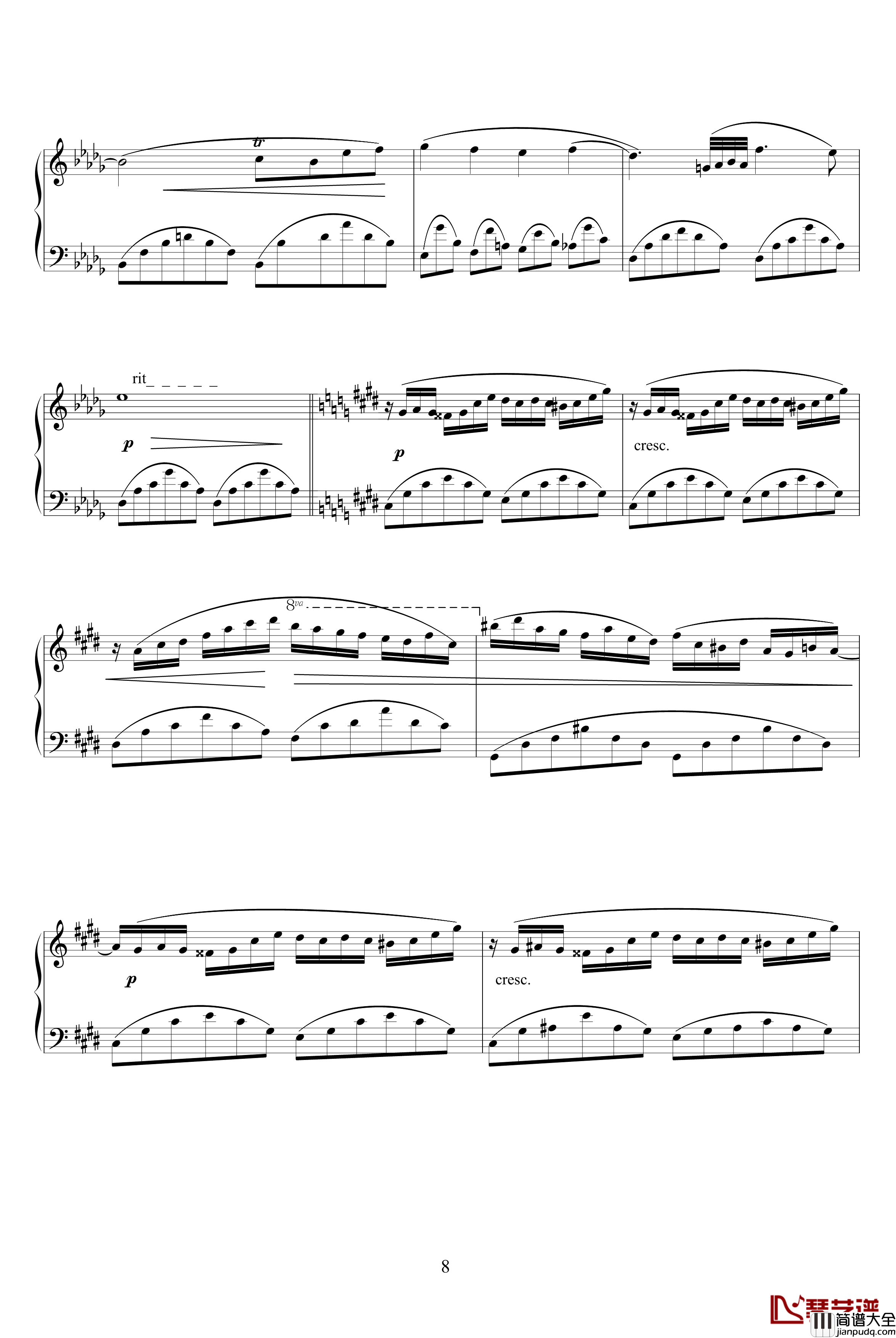 幻想即兴曲Op.66钢琴谱_肖邦_chopin