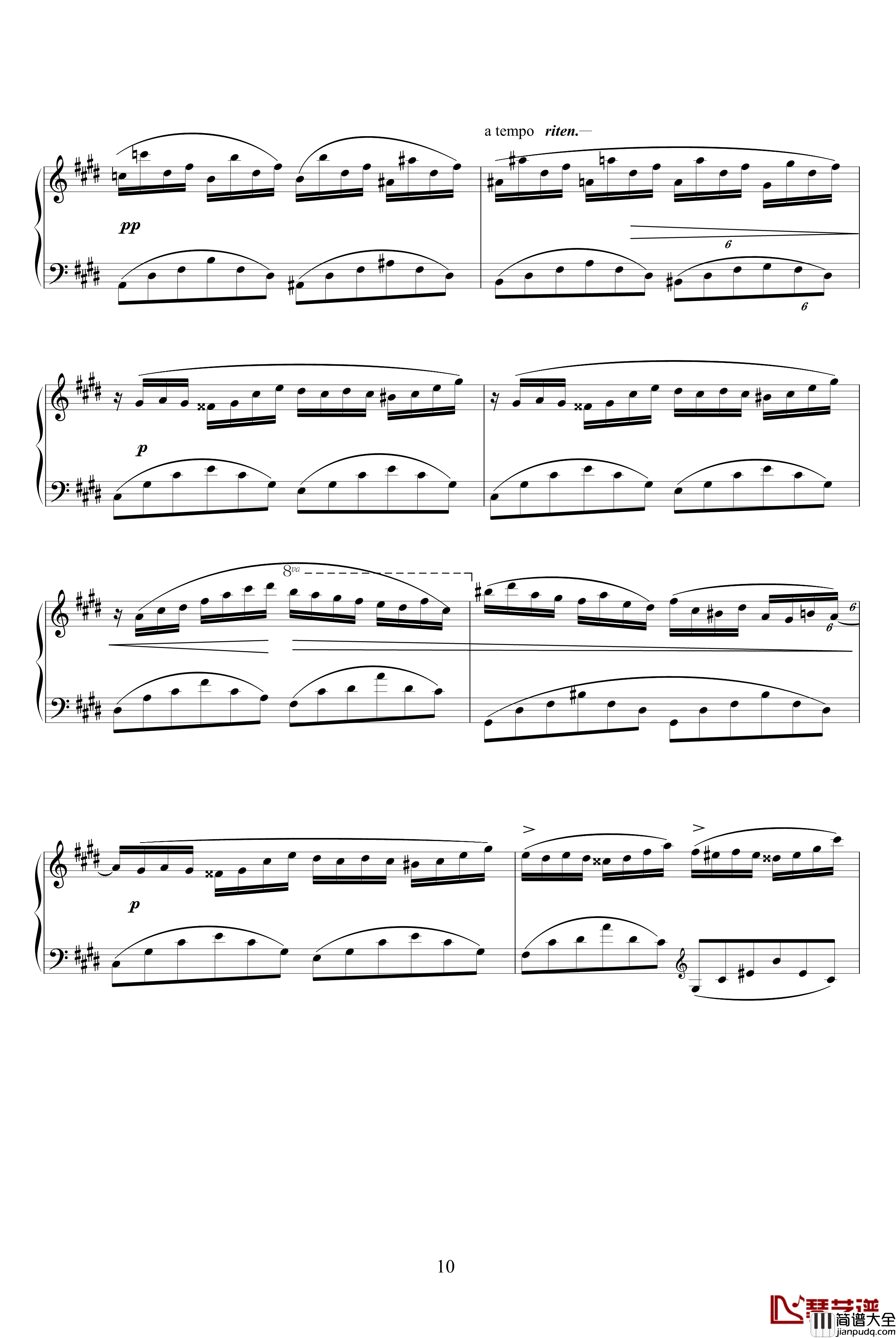 幻想即兴曲Op.66钢琴谱_肖邦_chopin