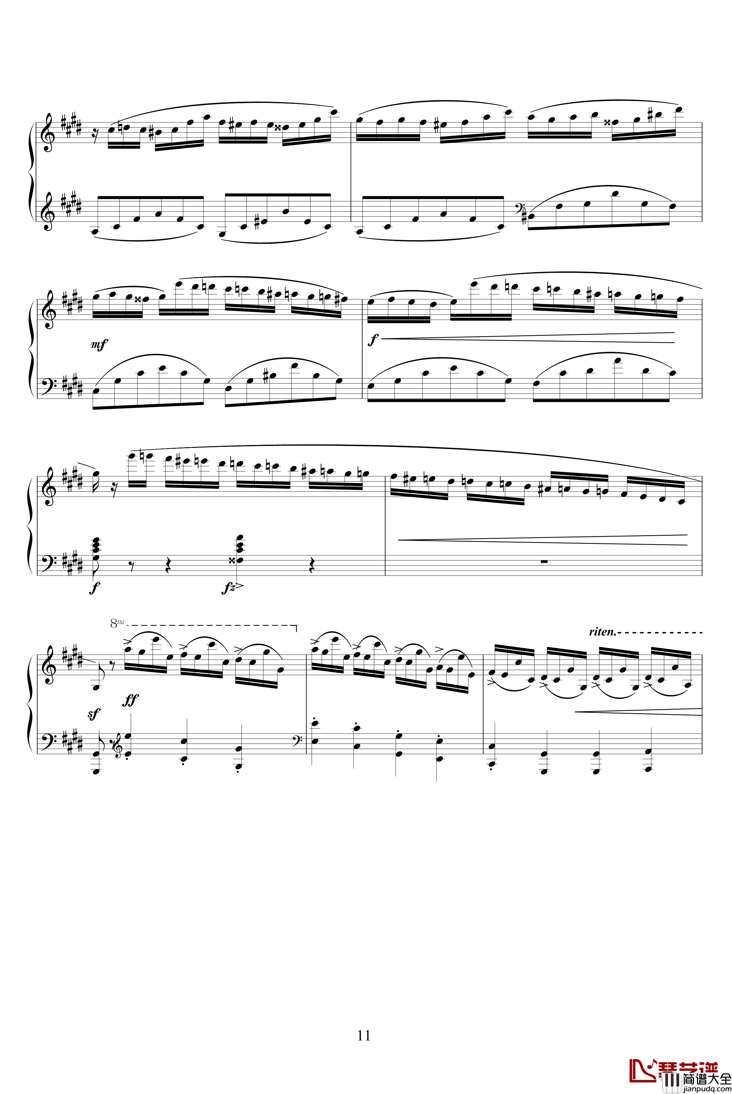 幻想即兴曲Op.66钢琴谱_肖邦_chopin