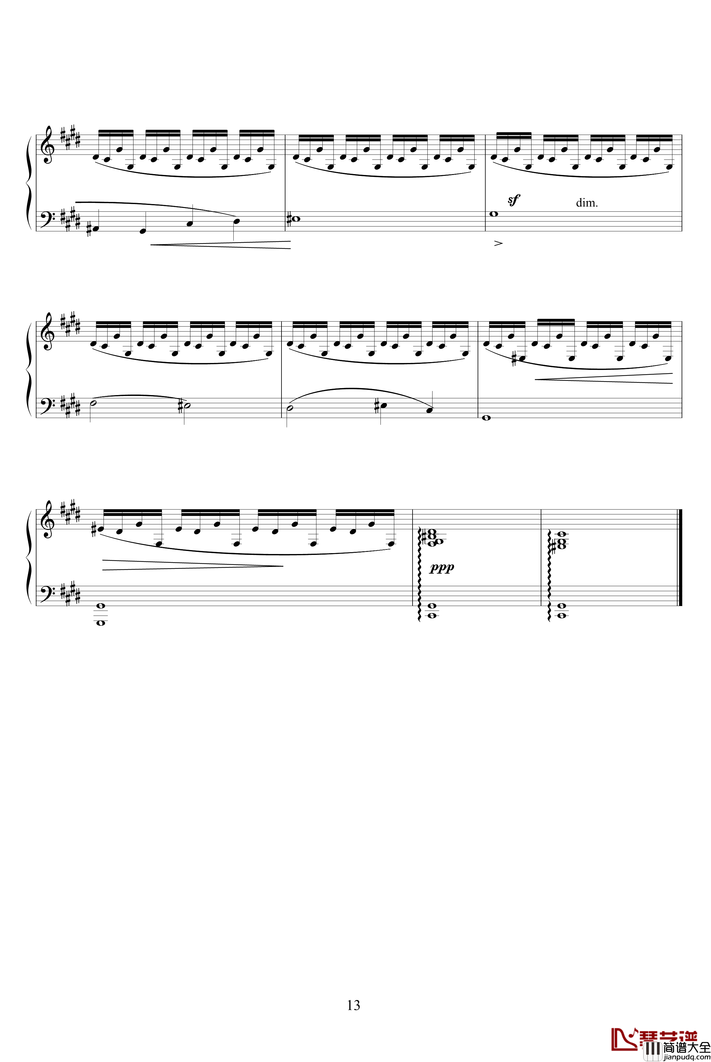 幻想即兴曲Op.66钢琴谱_肖邦_chopin