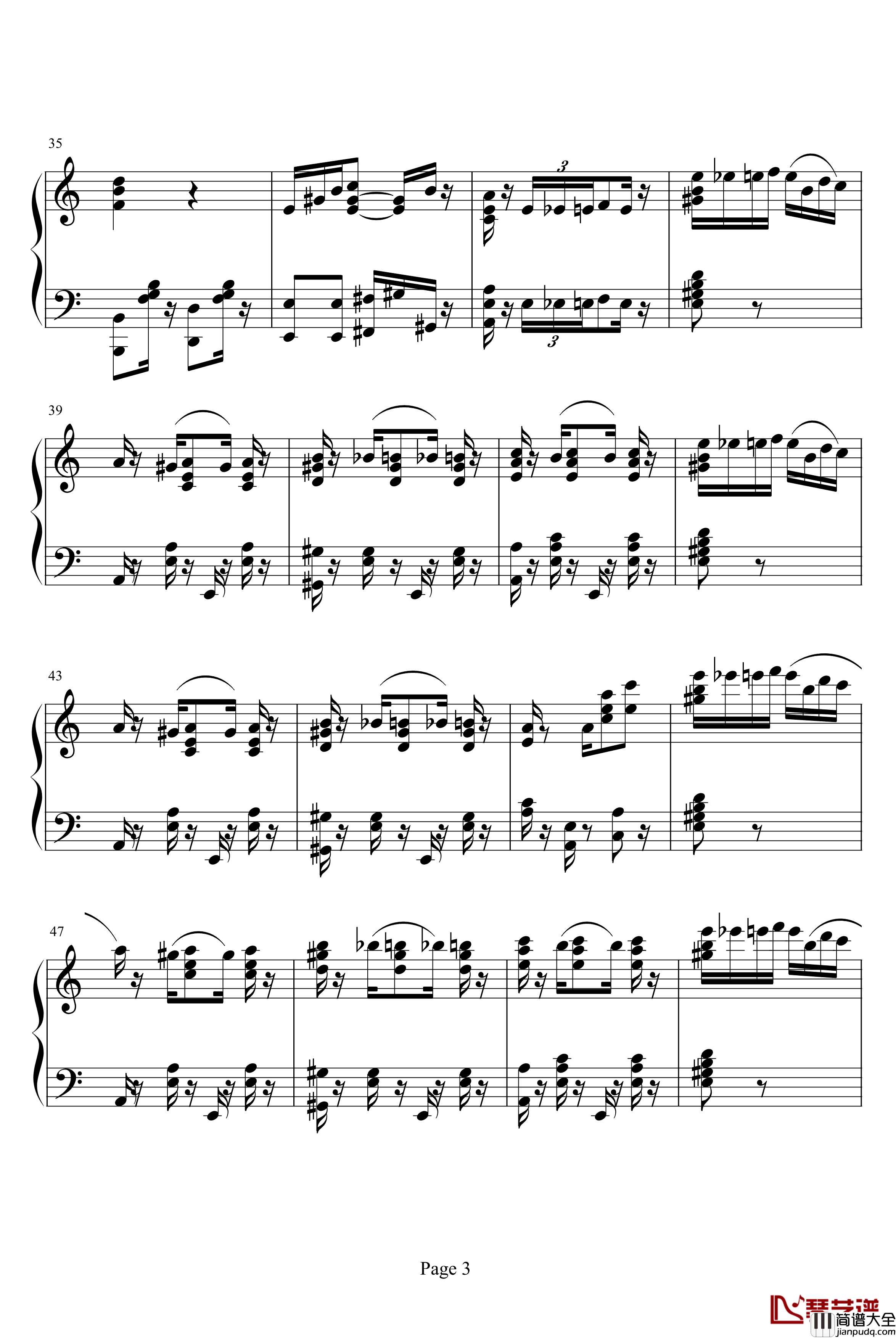 致爱丽丝钢琴谱_新版_未知分类