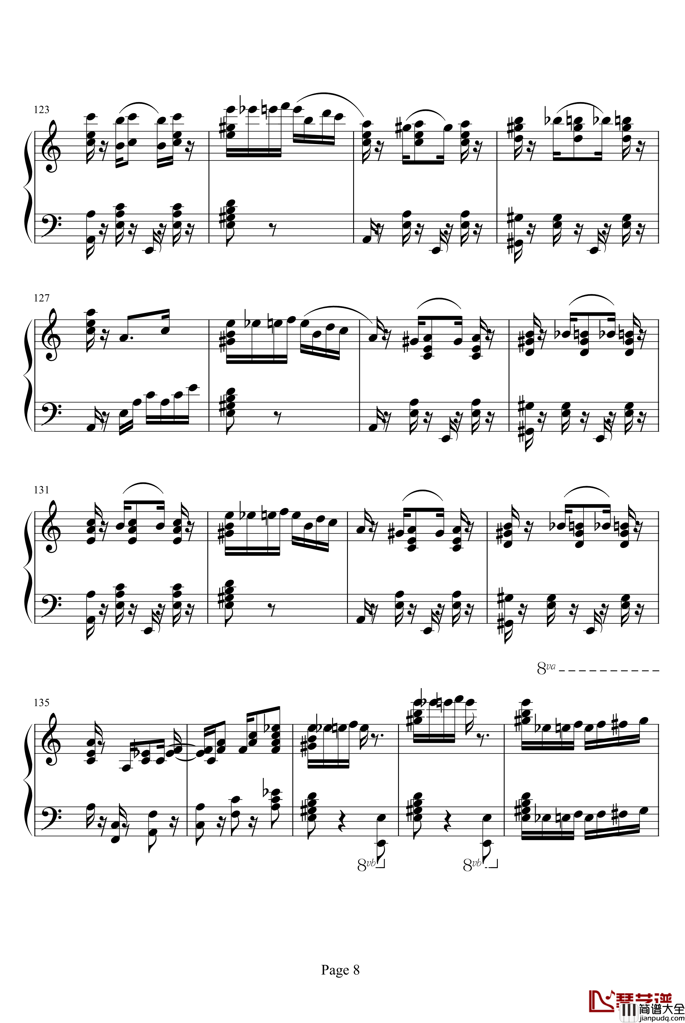 致爱丽丝钢琴谱_新版_未知分类