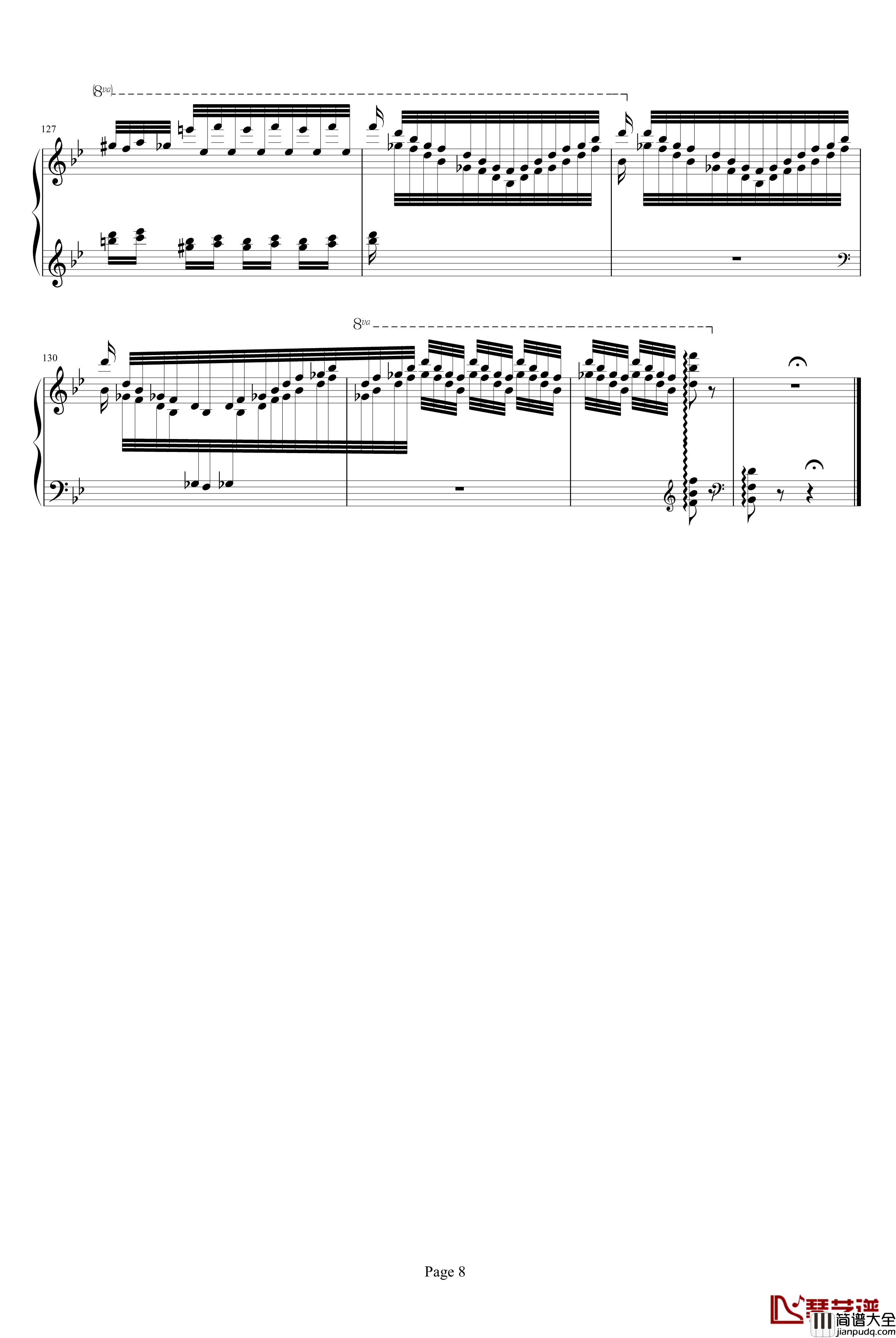 鬼火钢琴谱_李斯特_超凡练习曲