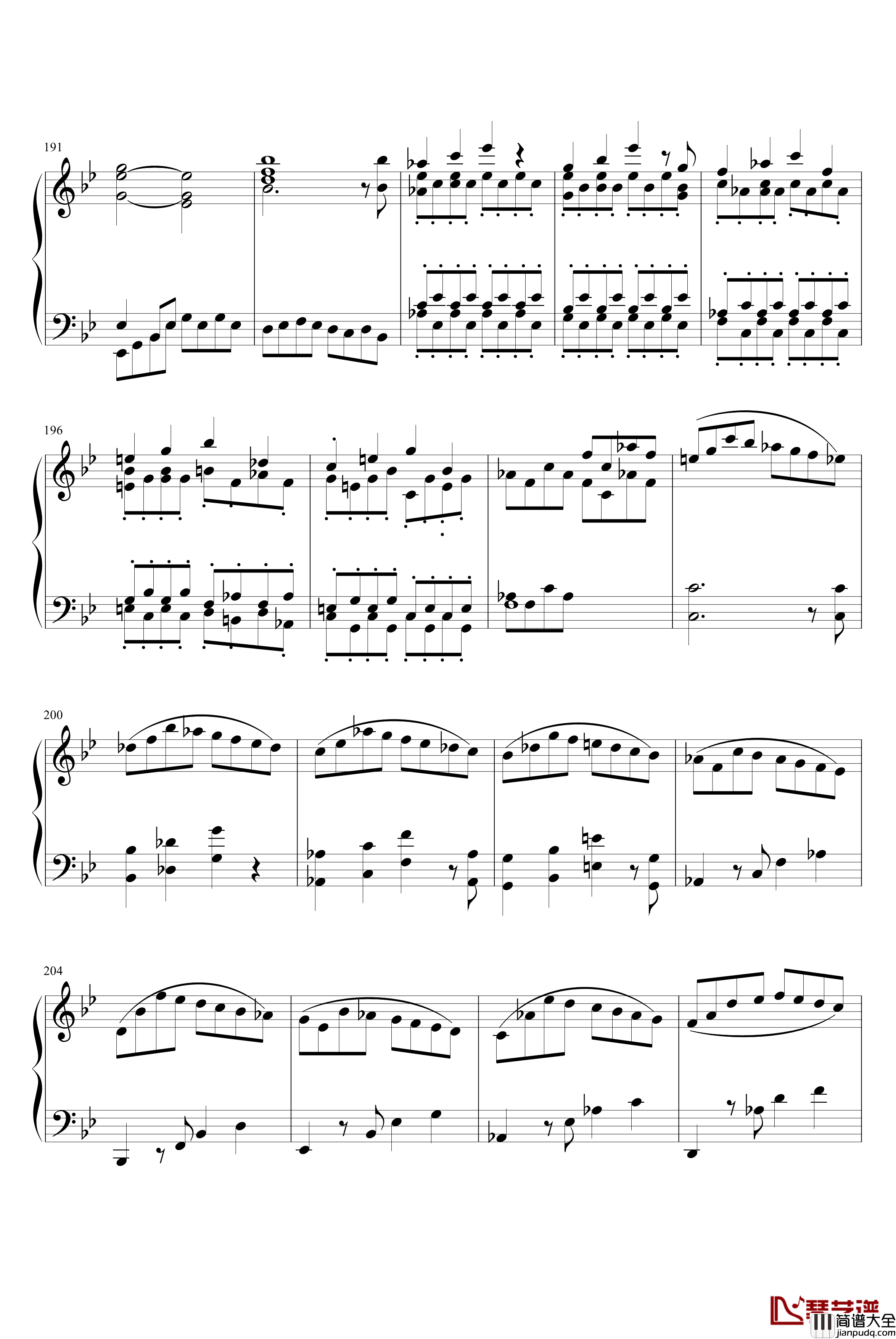 第四十号交响曲钢琴谱_第一乐章_莫扎特