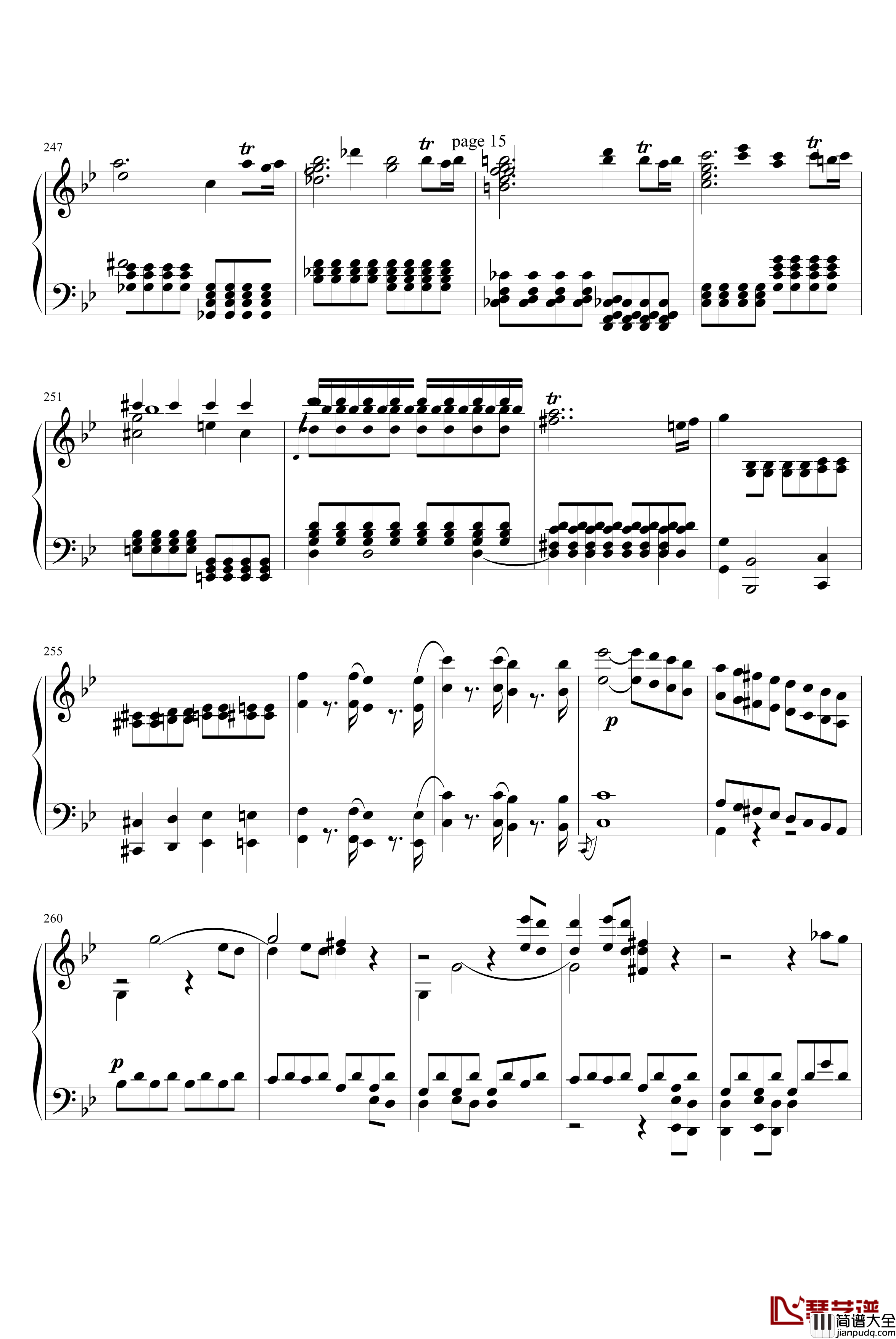 第四十号交响曲钢琴谱_第一乐章_莫扎特