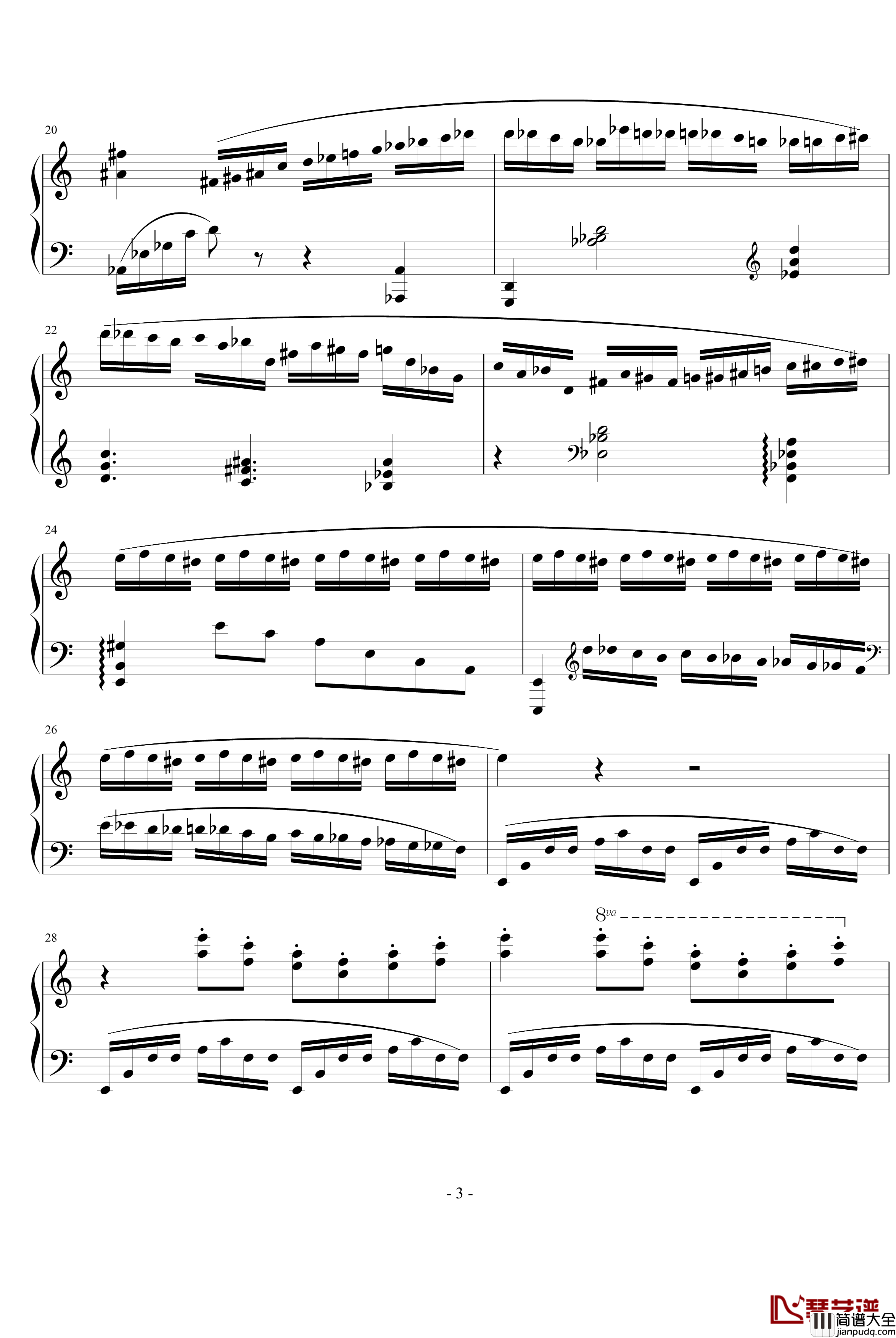 野蜂飞舞钢琴谱_爵士版_里姆斯基_柯萨科夫