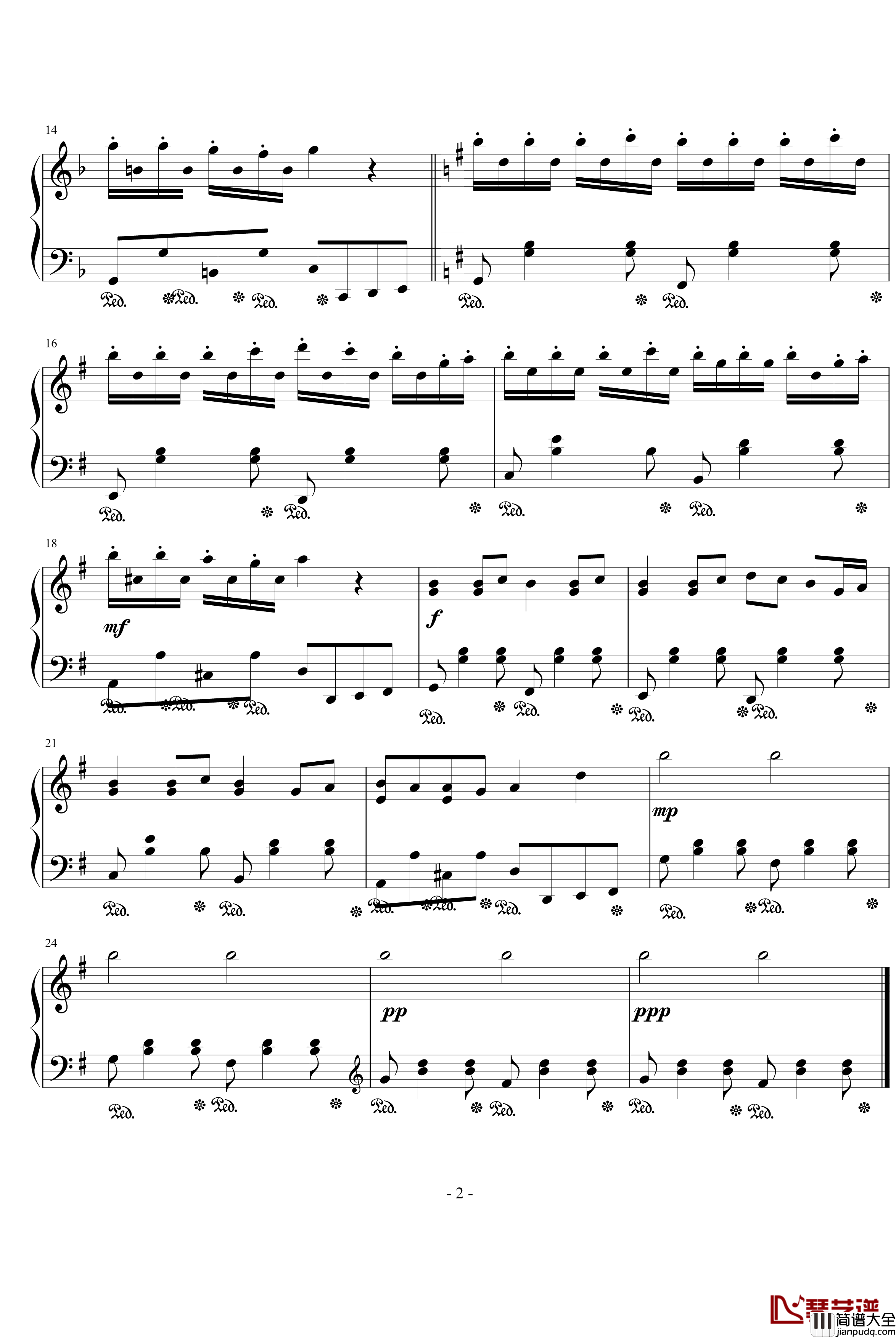 不能说的秘密钢琴谱_鸠玖_影视_早操