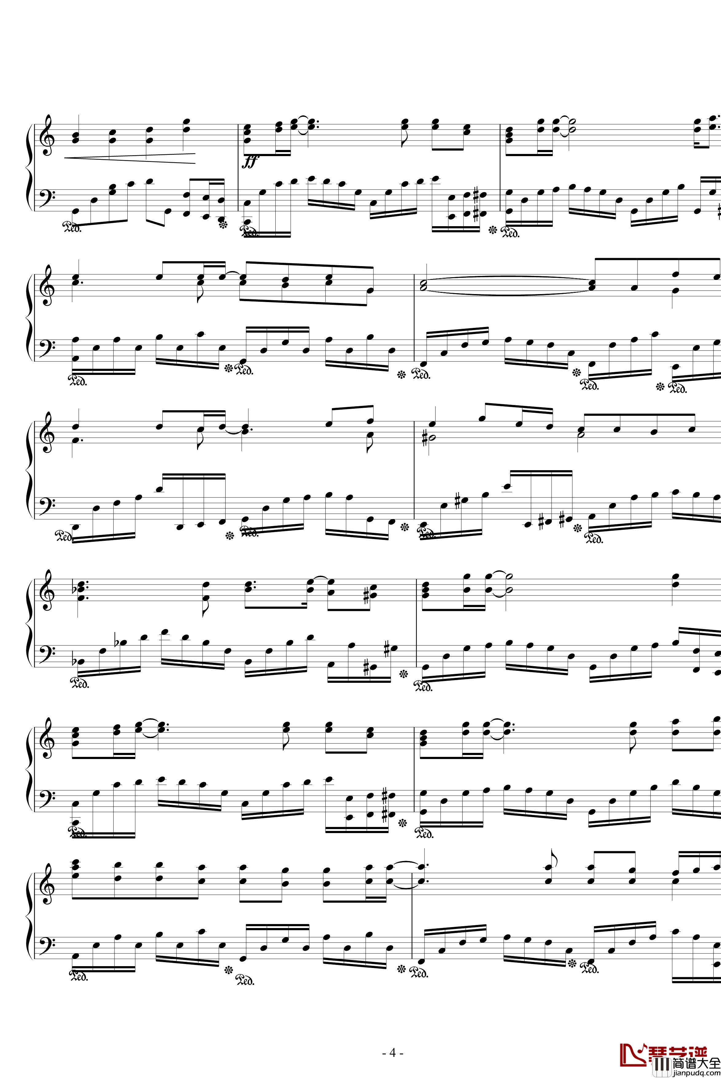 盛開在遺忘之後钢琴谱_名侦探柯南