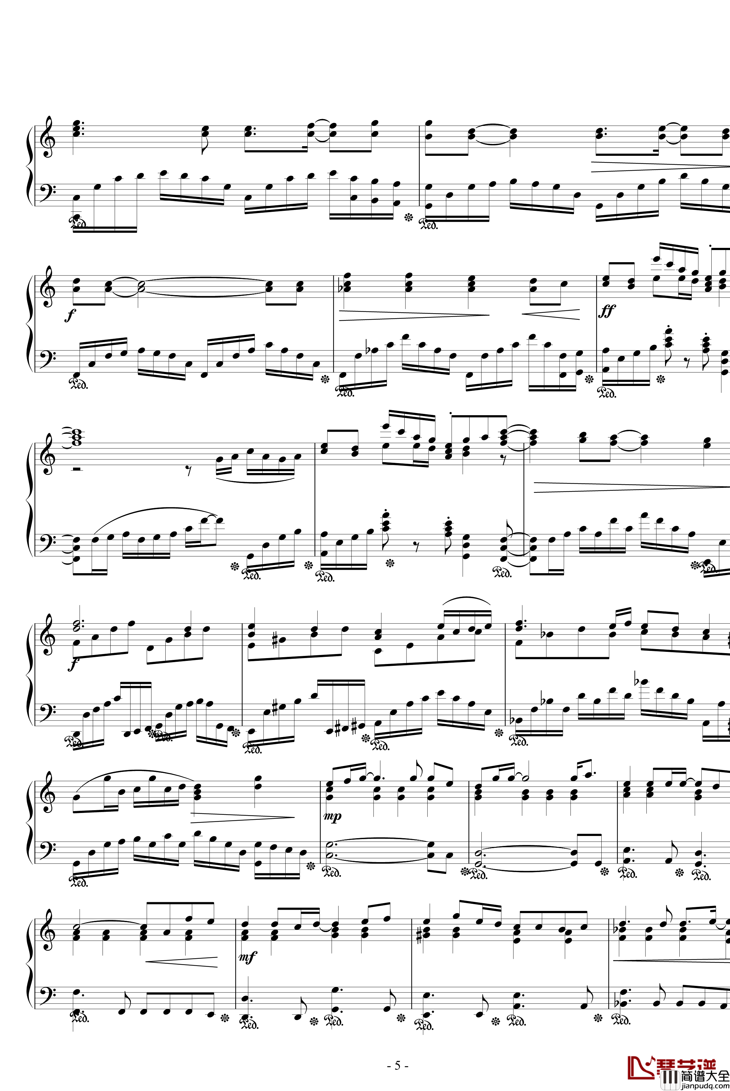 盛開在遺忘之後钢琴谱_名侦探柯南