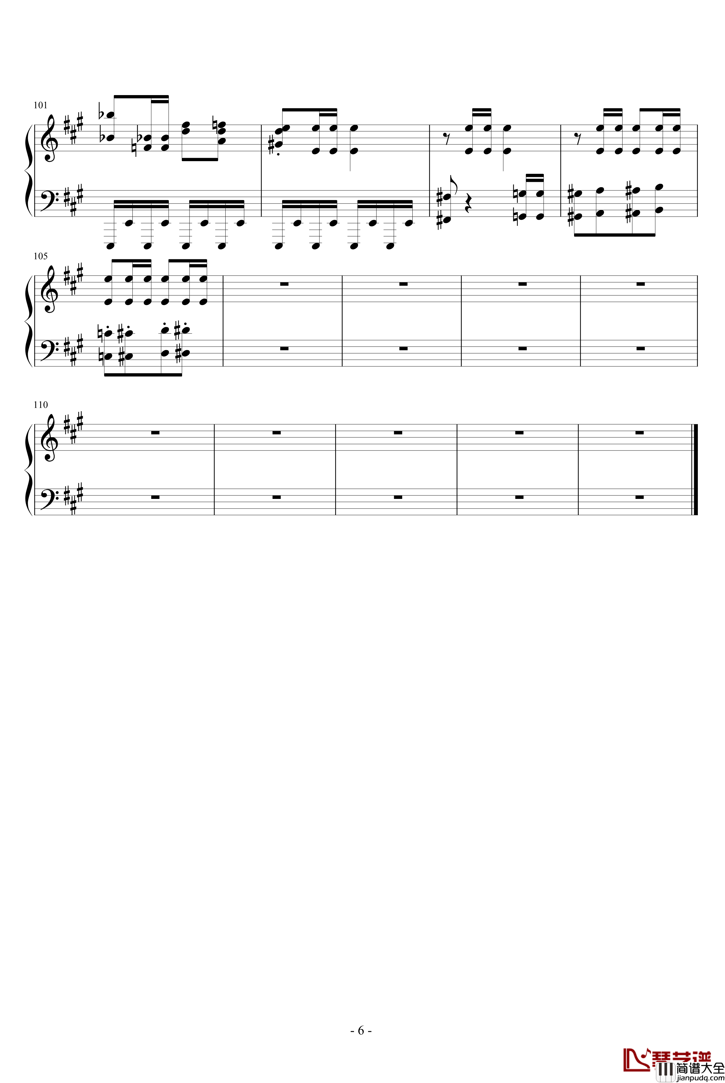 卡门哈巴涅拉舞曲钢琴谱_霍洛维茨