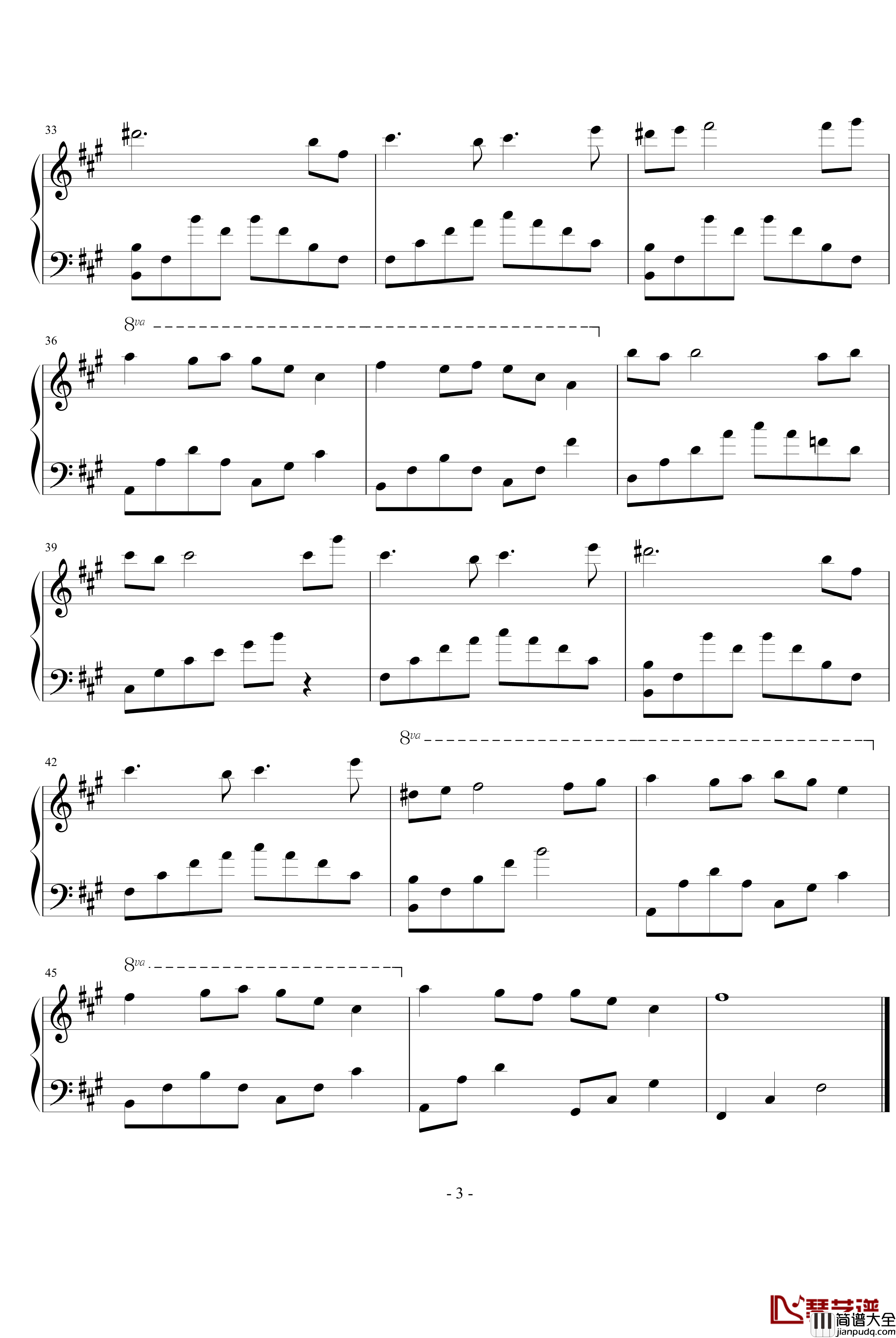 恶魔城钢琴谱_losting_painting完美修改版_动漫影视