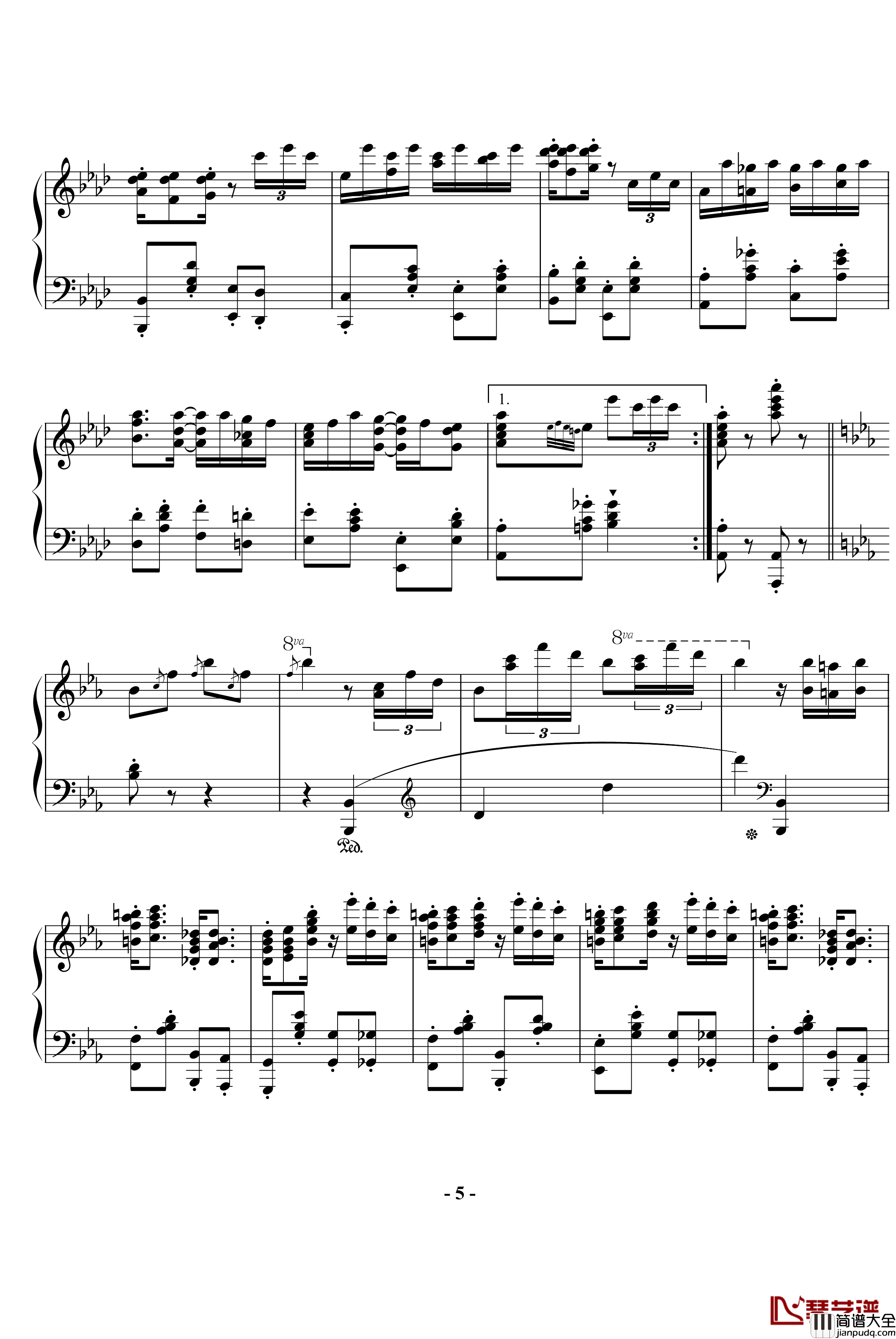 一首经典的爵士钢琴谱_欧美经典