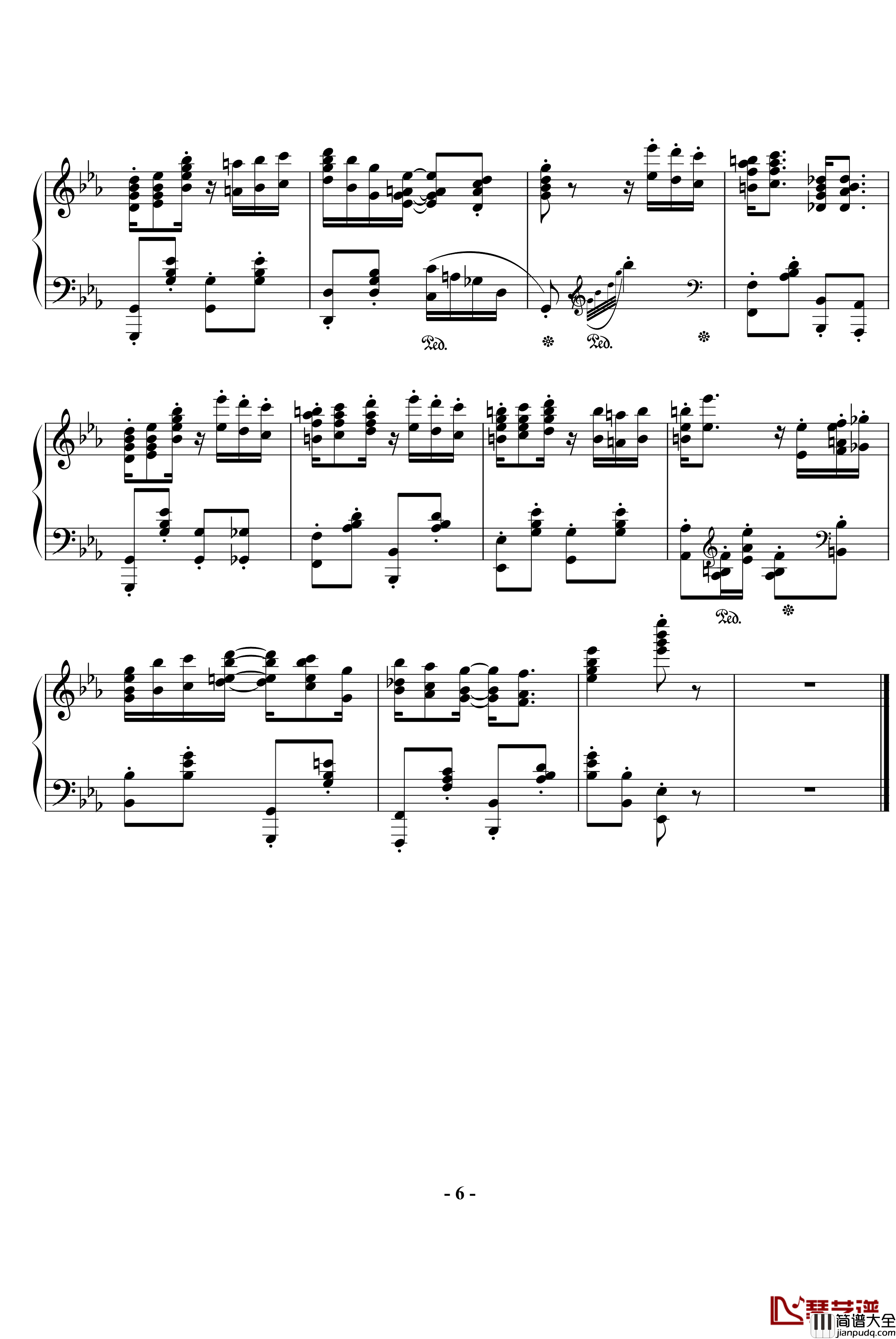 一首经典的爵士钢琴谱_欧美经典