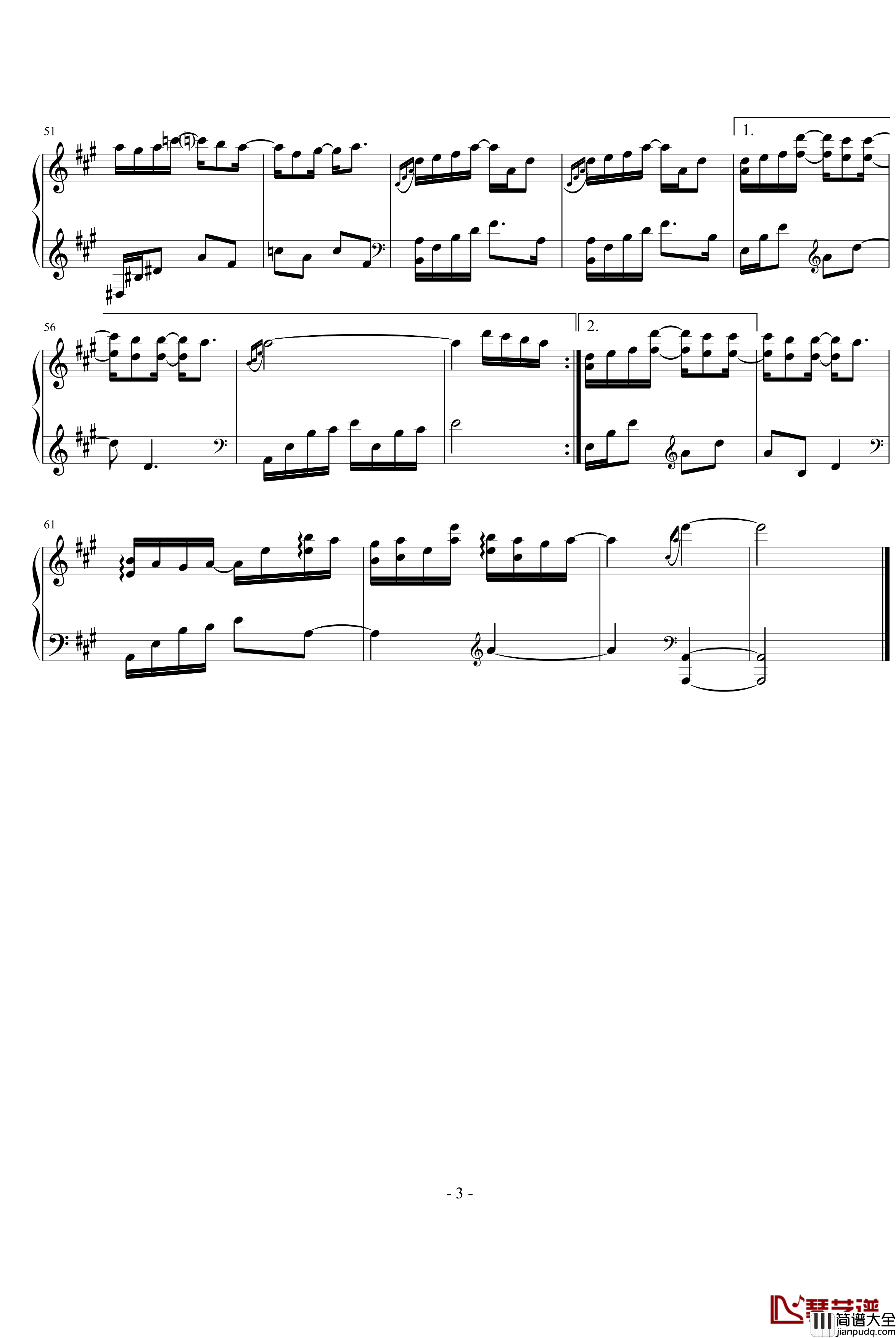 If_I_could_see_you_again钢琴谱_Yiruma