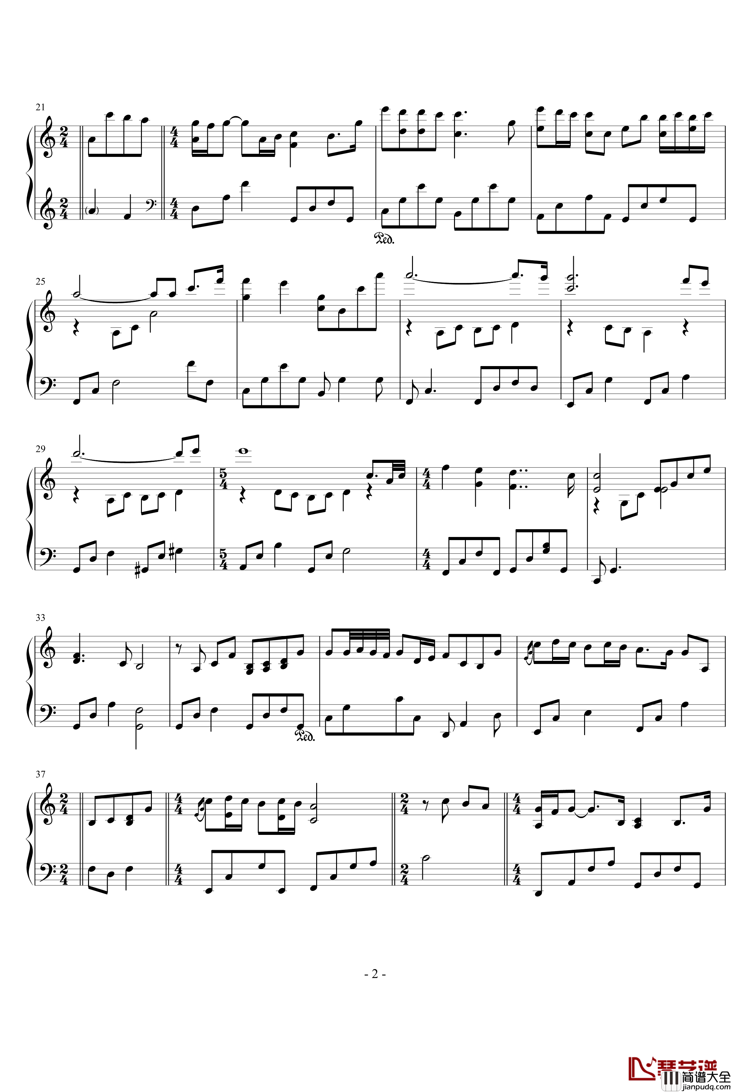 Gabriel钢琴谱_Yiruma