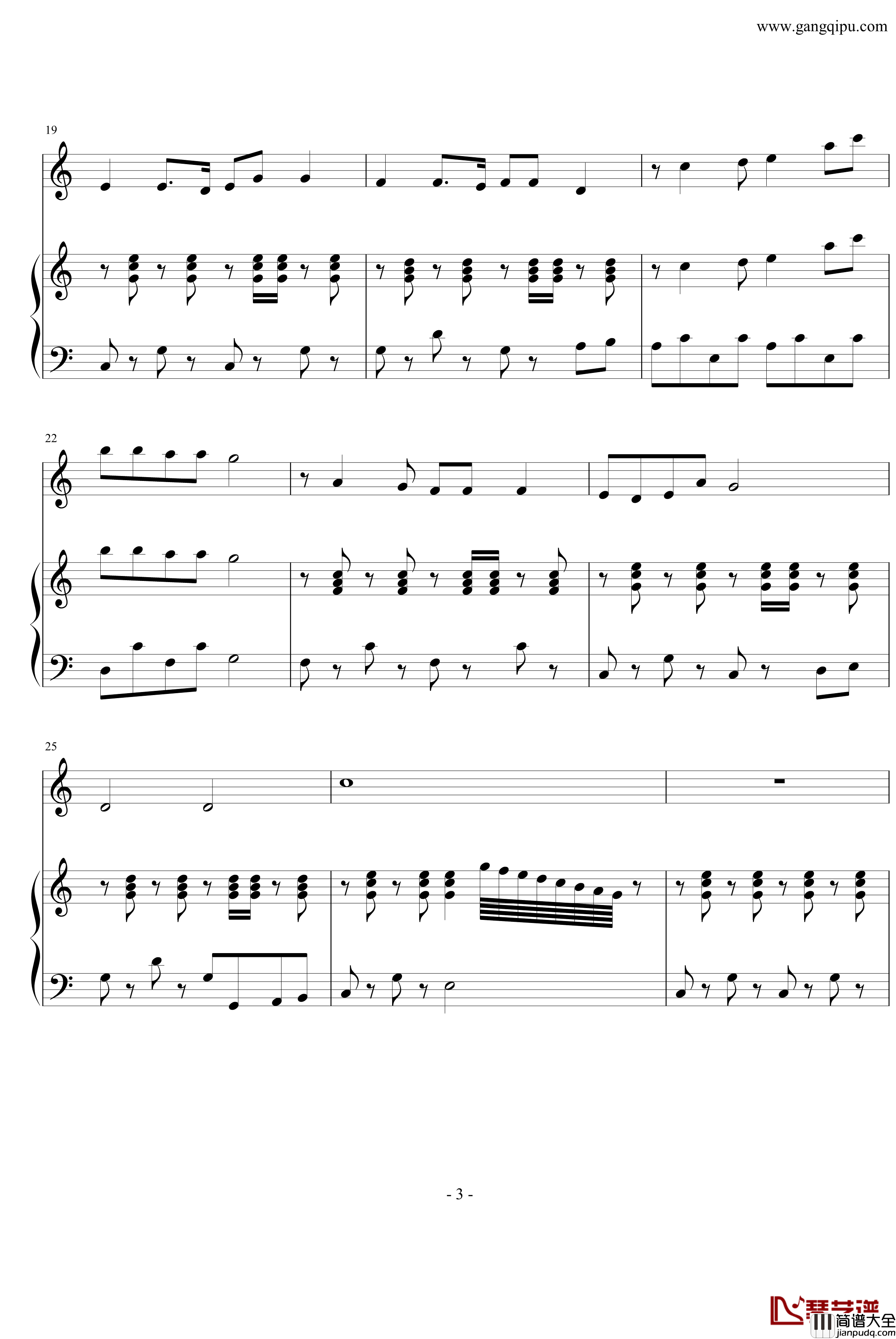 屁屁体操钢琴谱_交响情人梦_影视