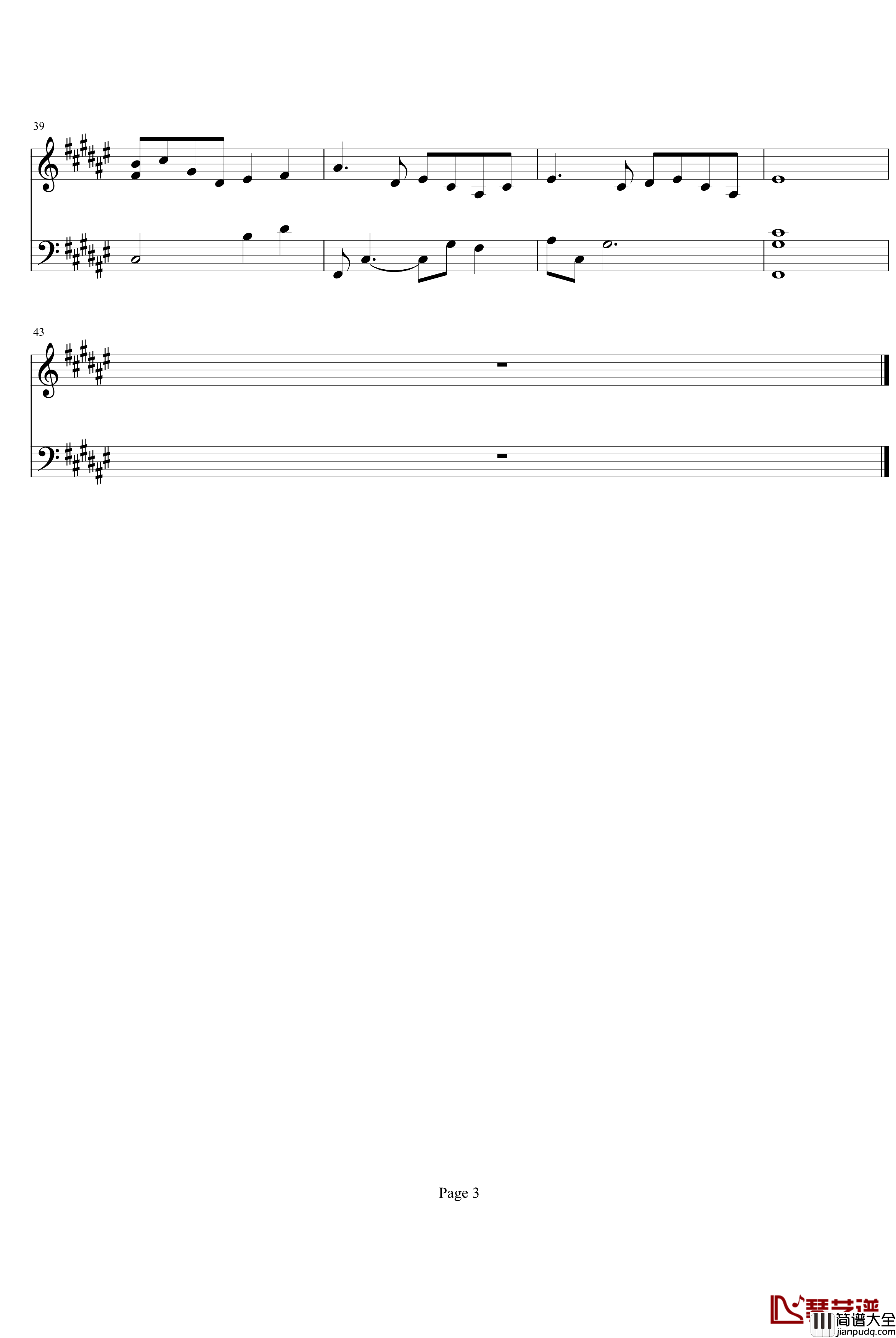 浪客剑心钢琴谱_追忆篇ost_quiet_life_动漫影视