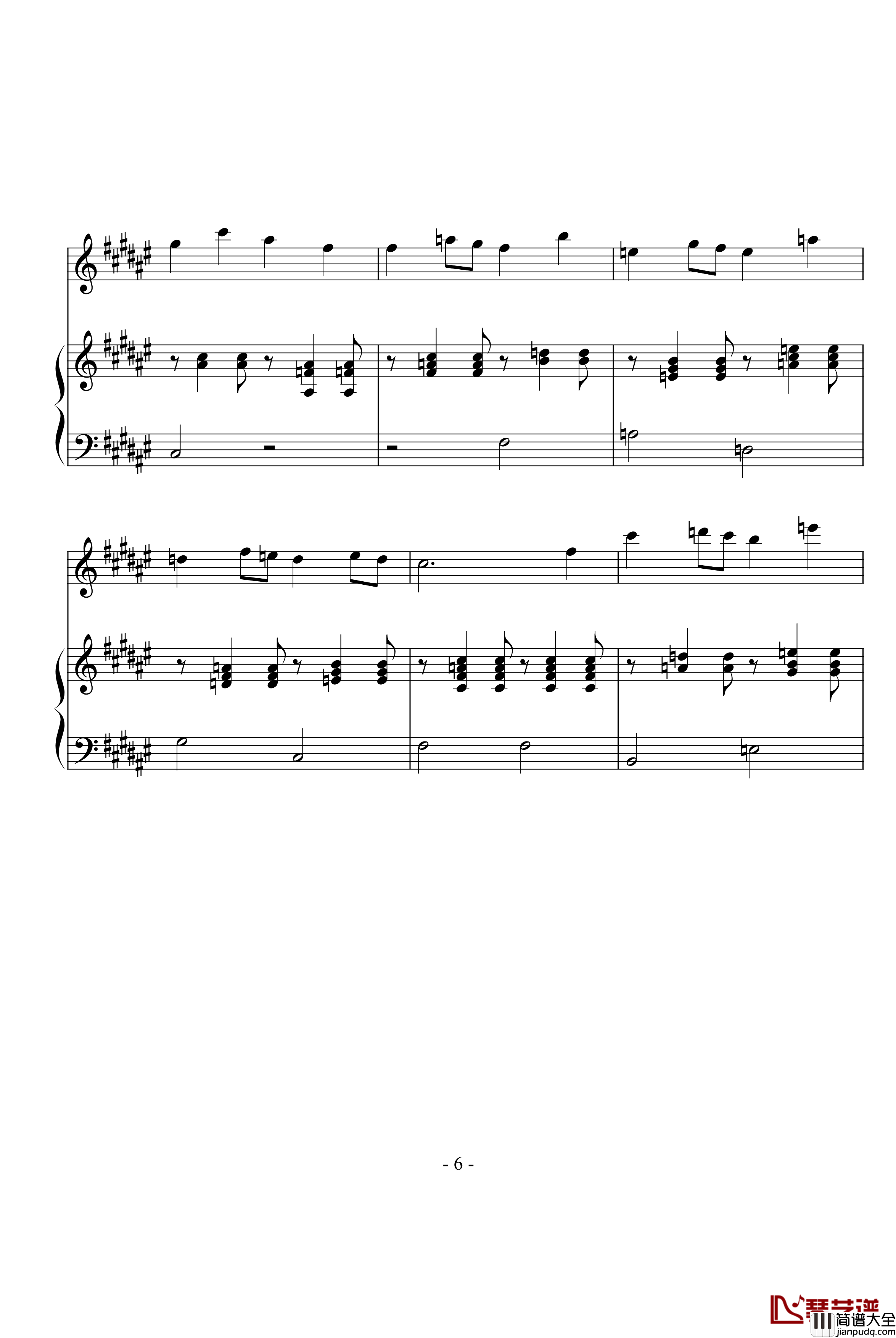 四月钢琴谱_林海