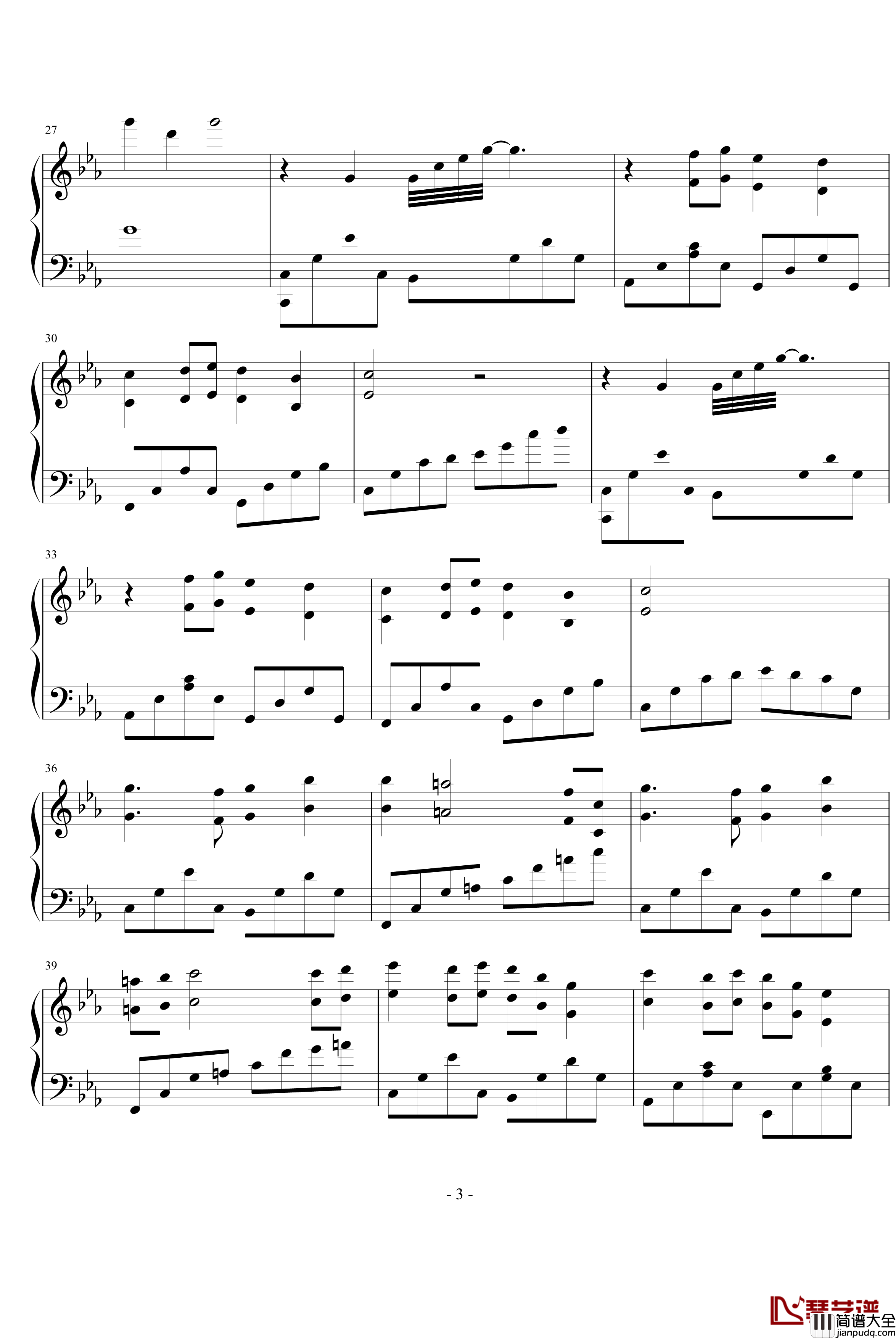 恶魔城钢琴谱_失色的彩画_动漫影视