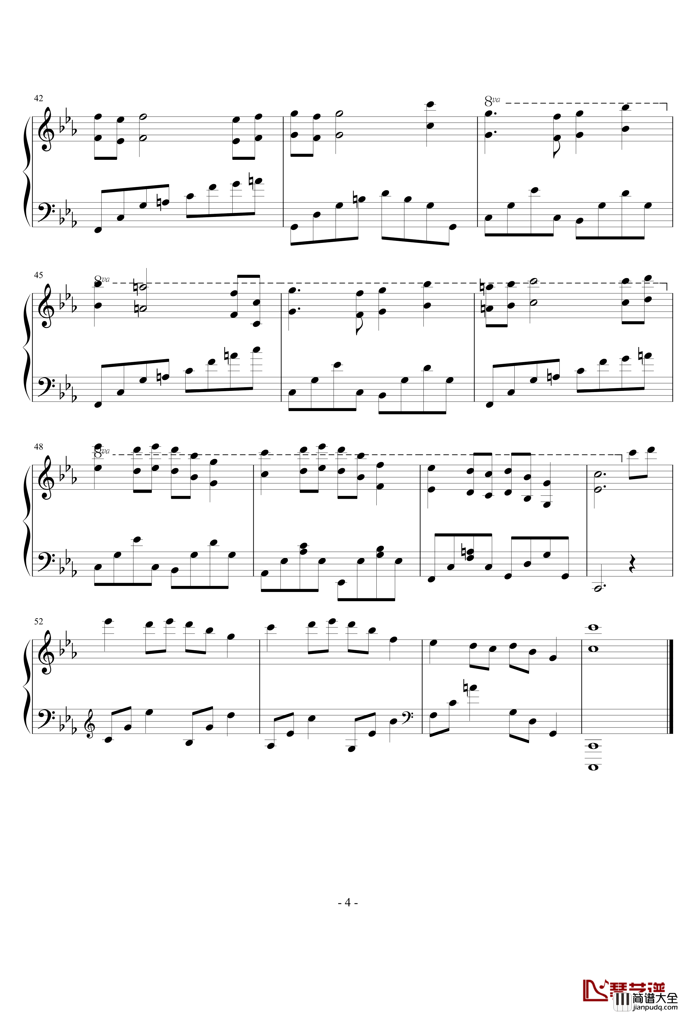 恶魔城钢琴谱_失色的彩画_动漫影视