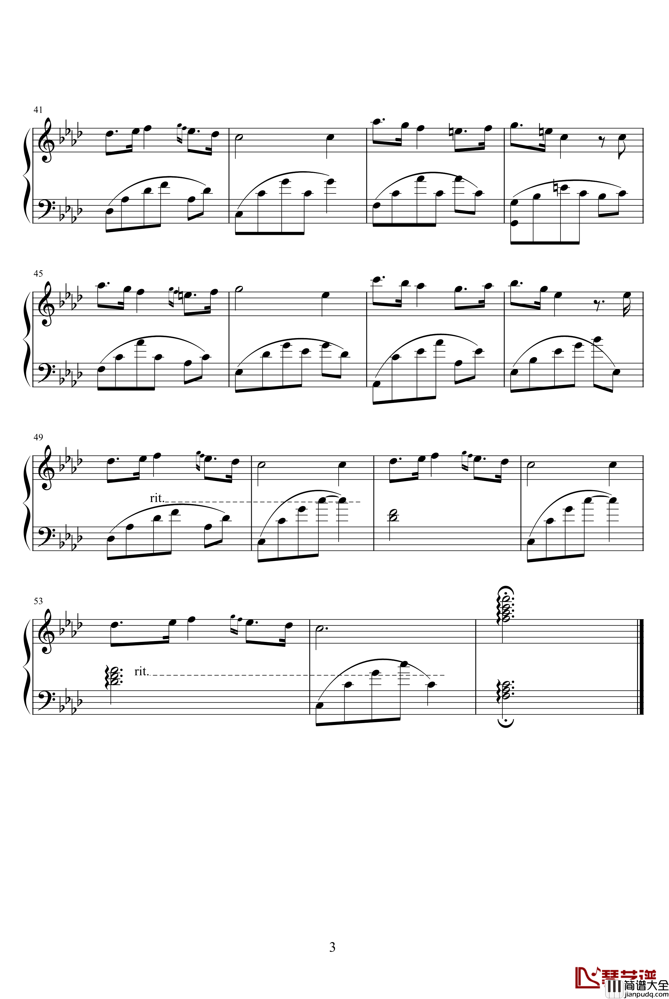 Twenty_Eighth_Parallel钢琴谱_征服天堂插曲_影视