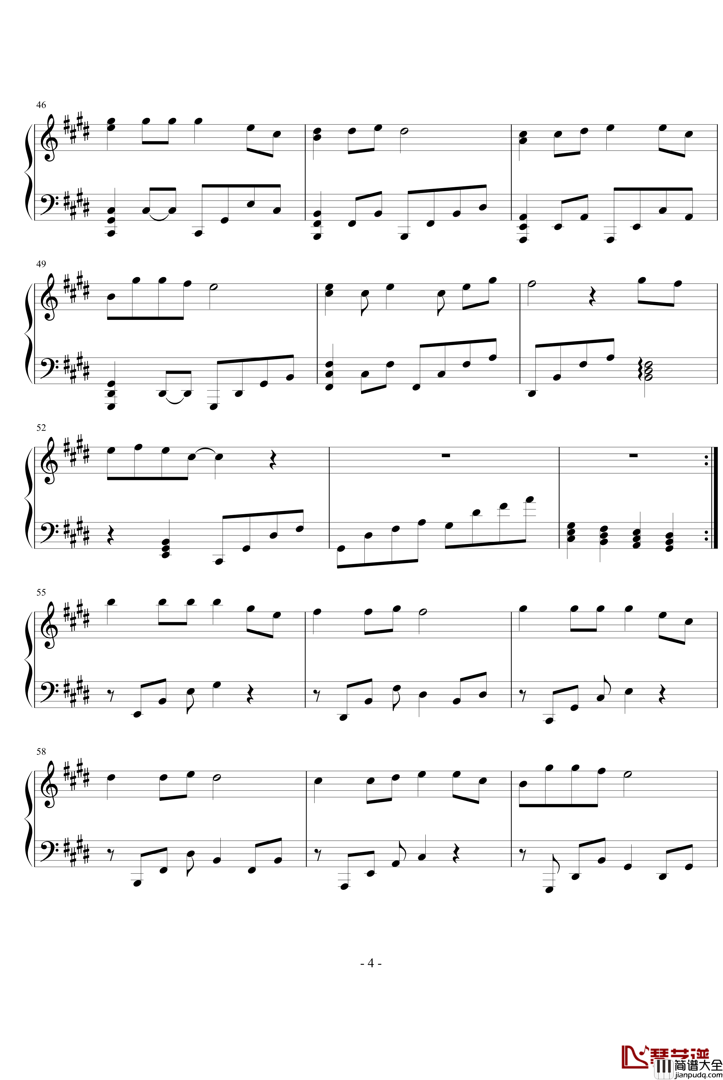 坚强女人心钢琴谱_杨千华