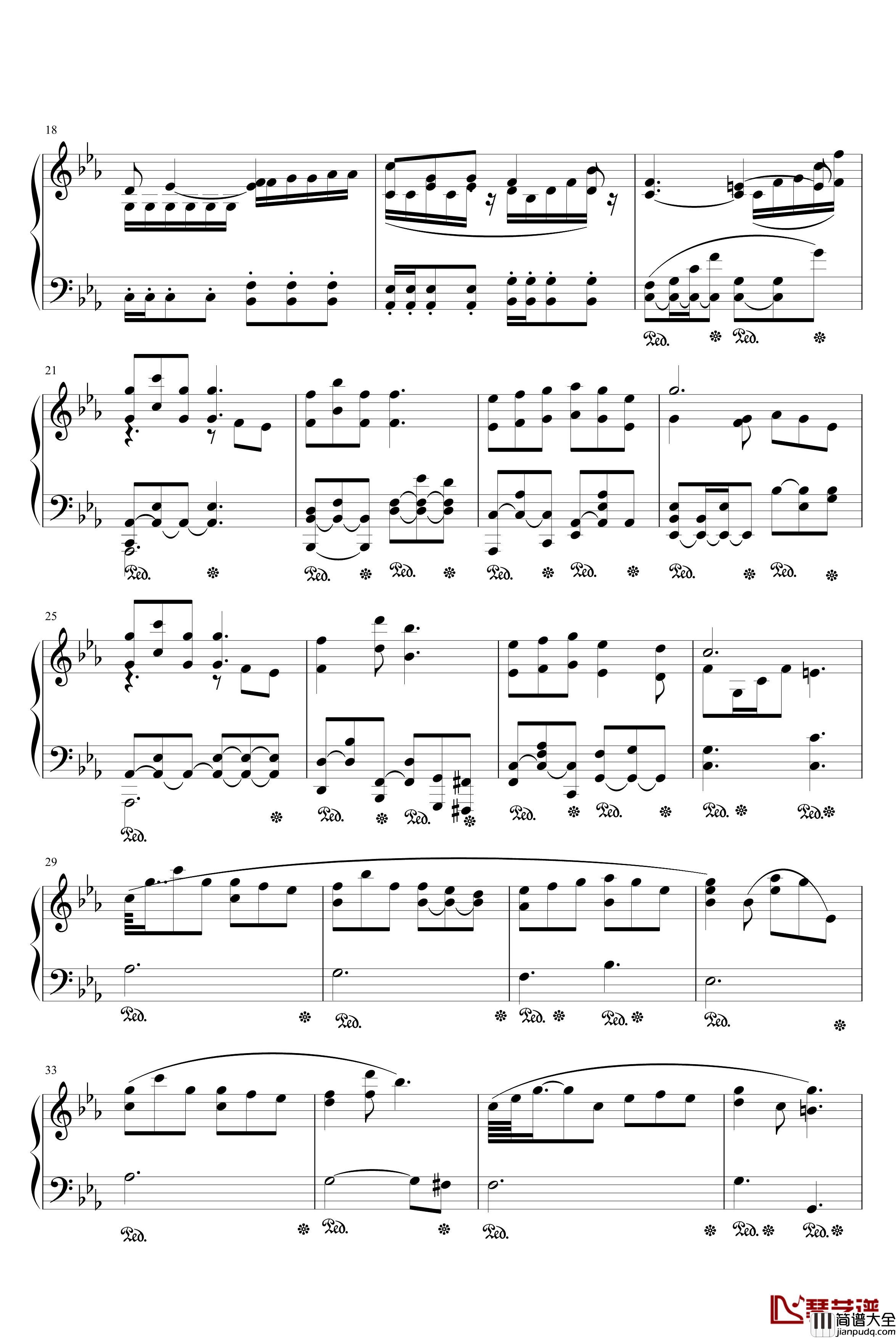 夜月钢琴谱_动漫影视动画片_死神_主题曲