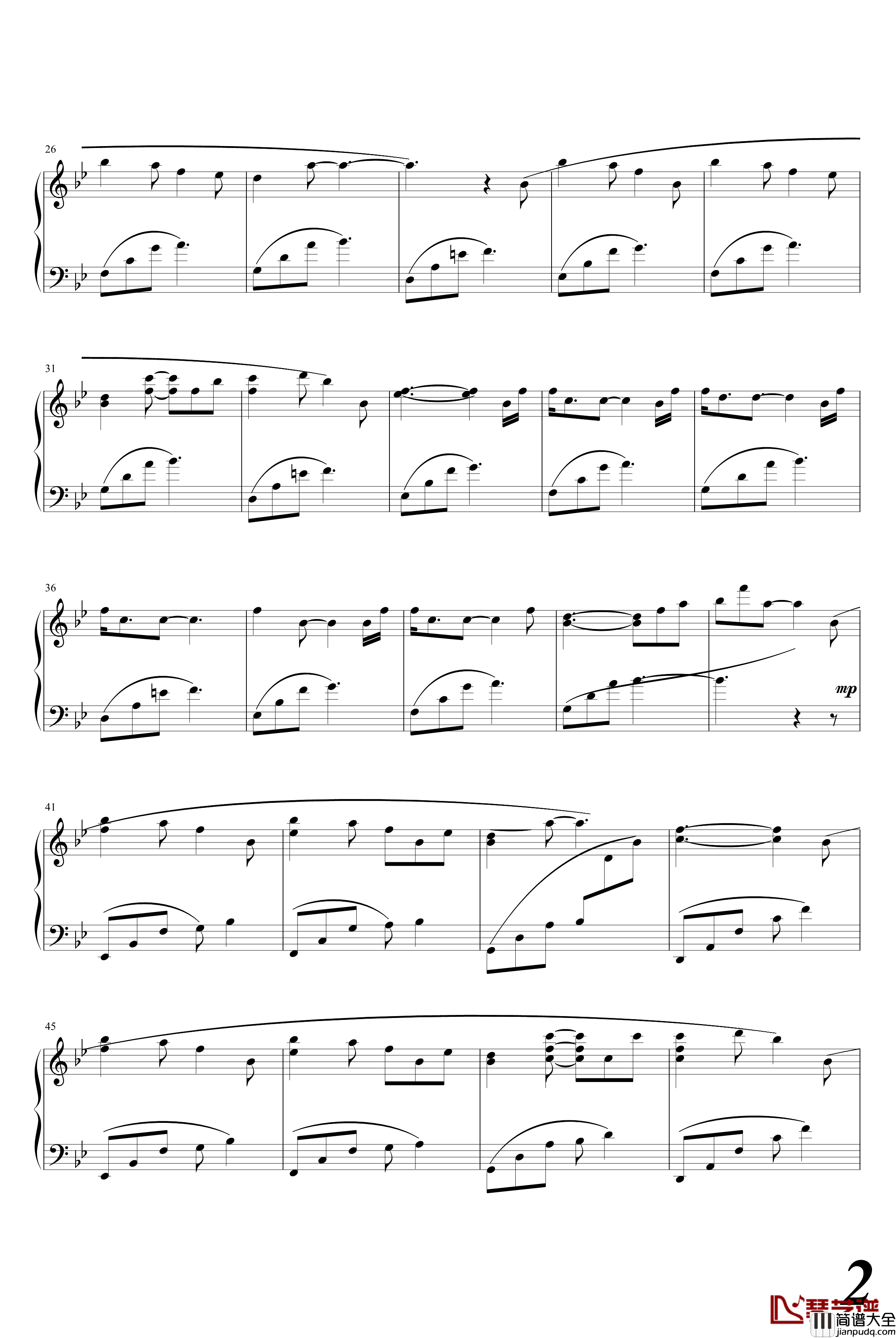 久远光与波的记忆钢琴谱_最终幻想