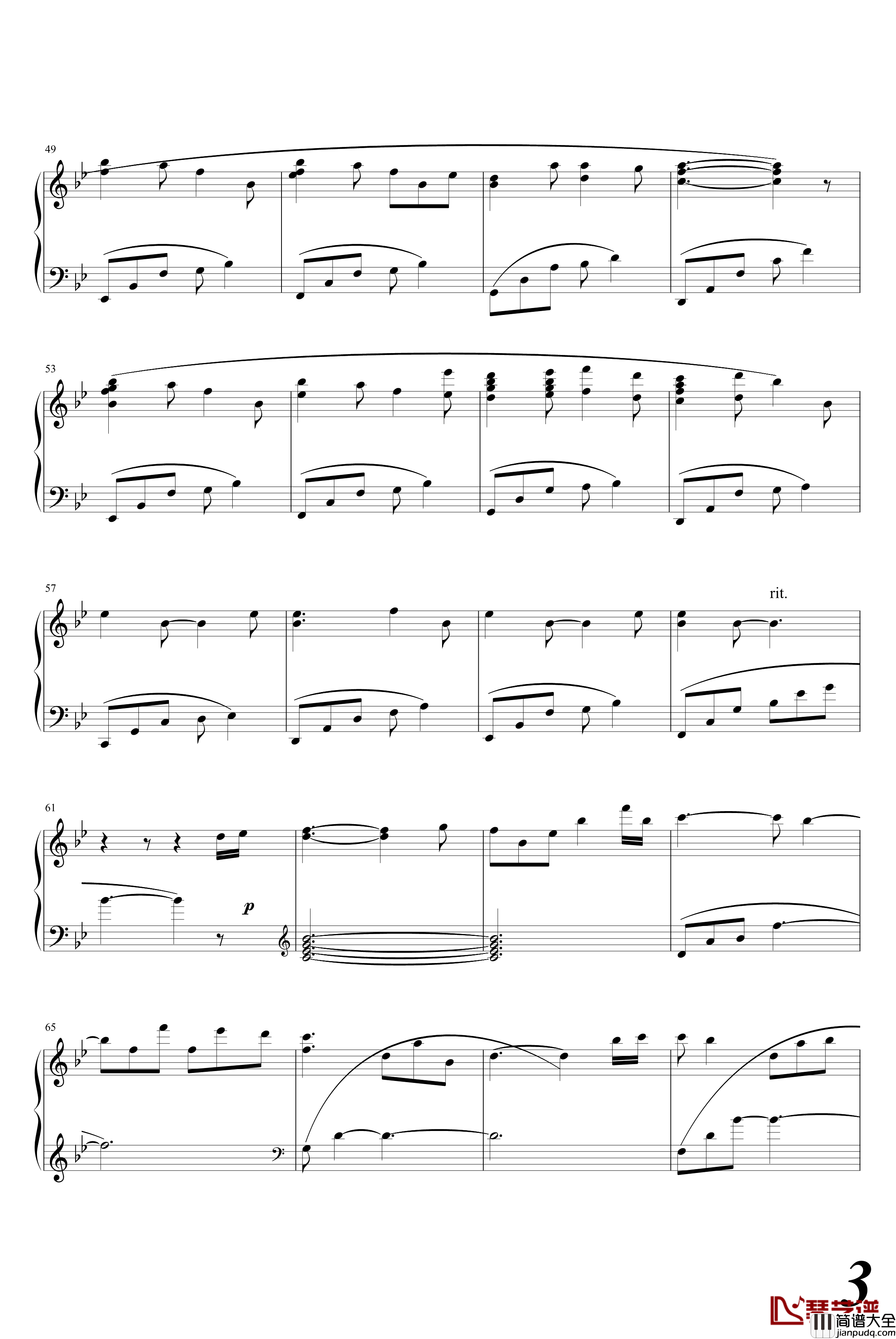 久远光与波的记忆钢琴谱_最终幻想