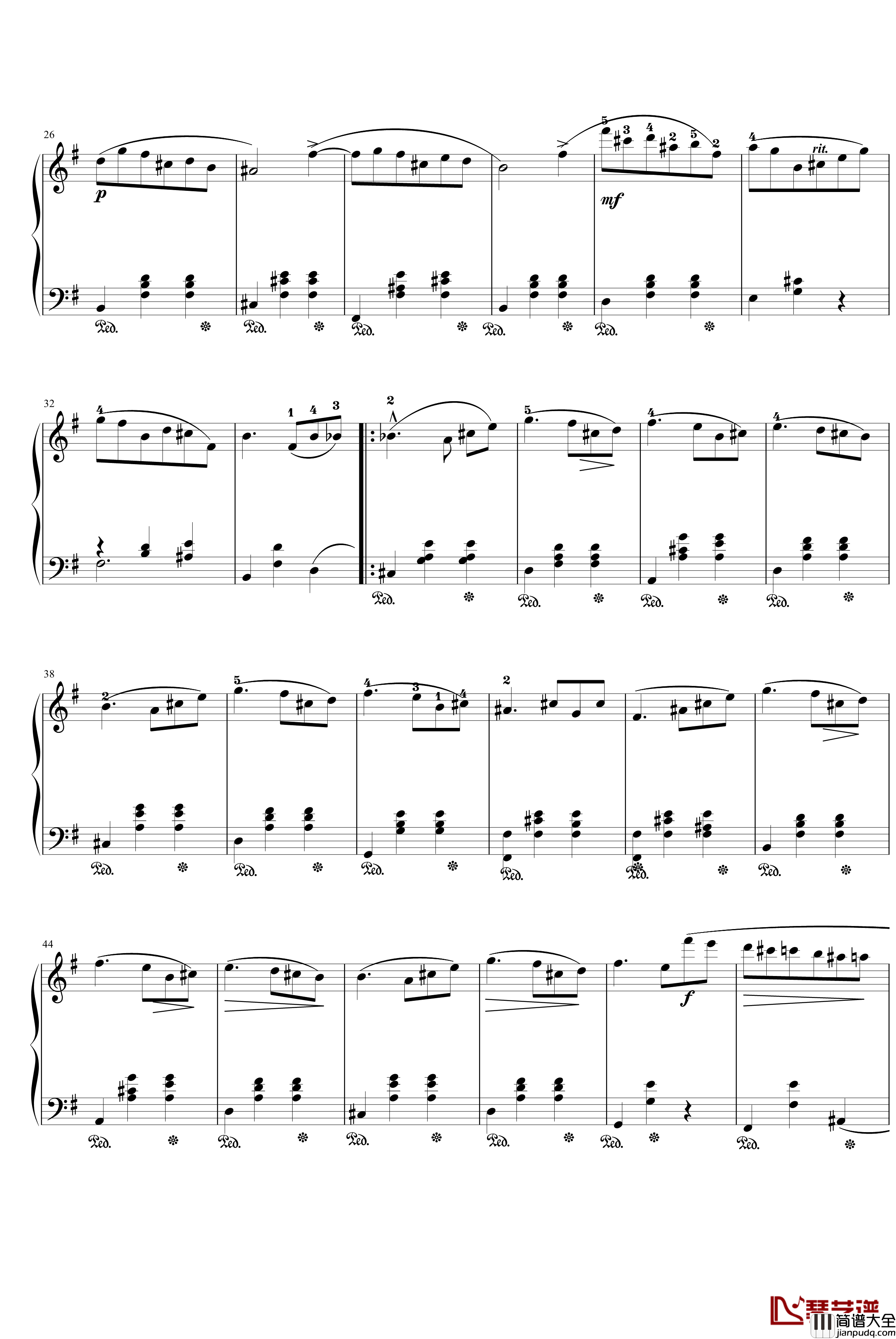 圆舞曲Op.69_No.2钢琴谱_肖邦_chopin