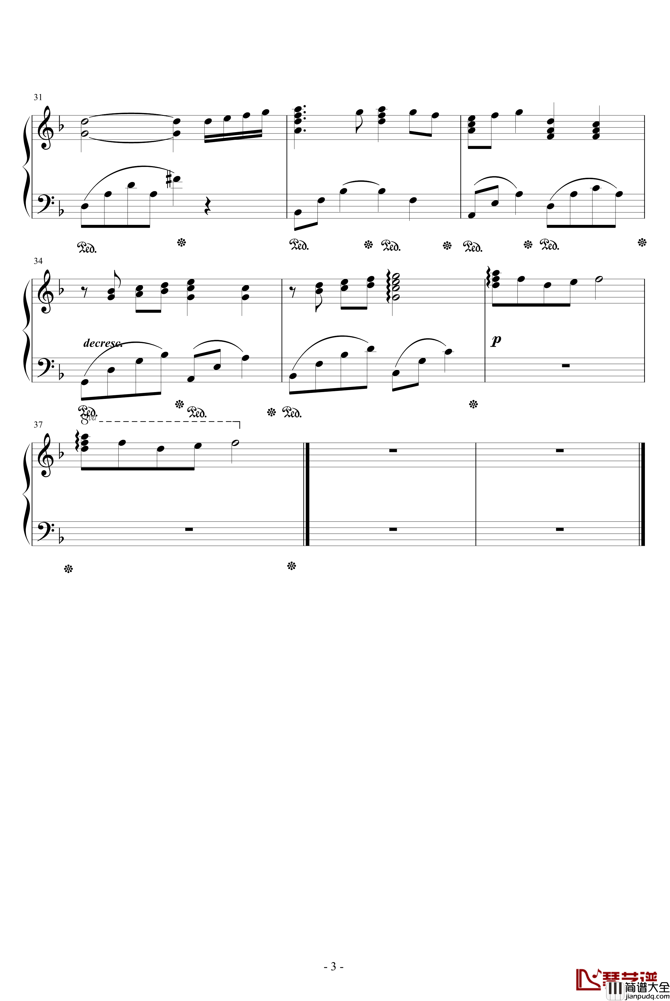 夜曲钢琴谱_Castlevania_动漫影视