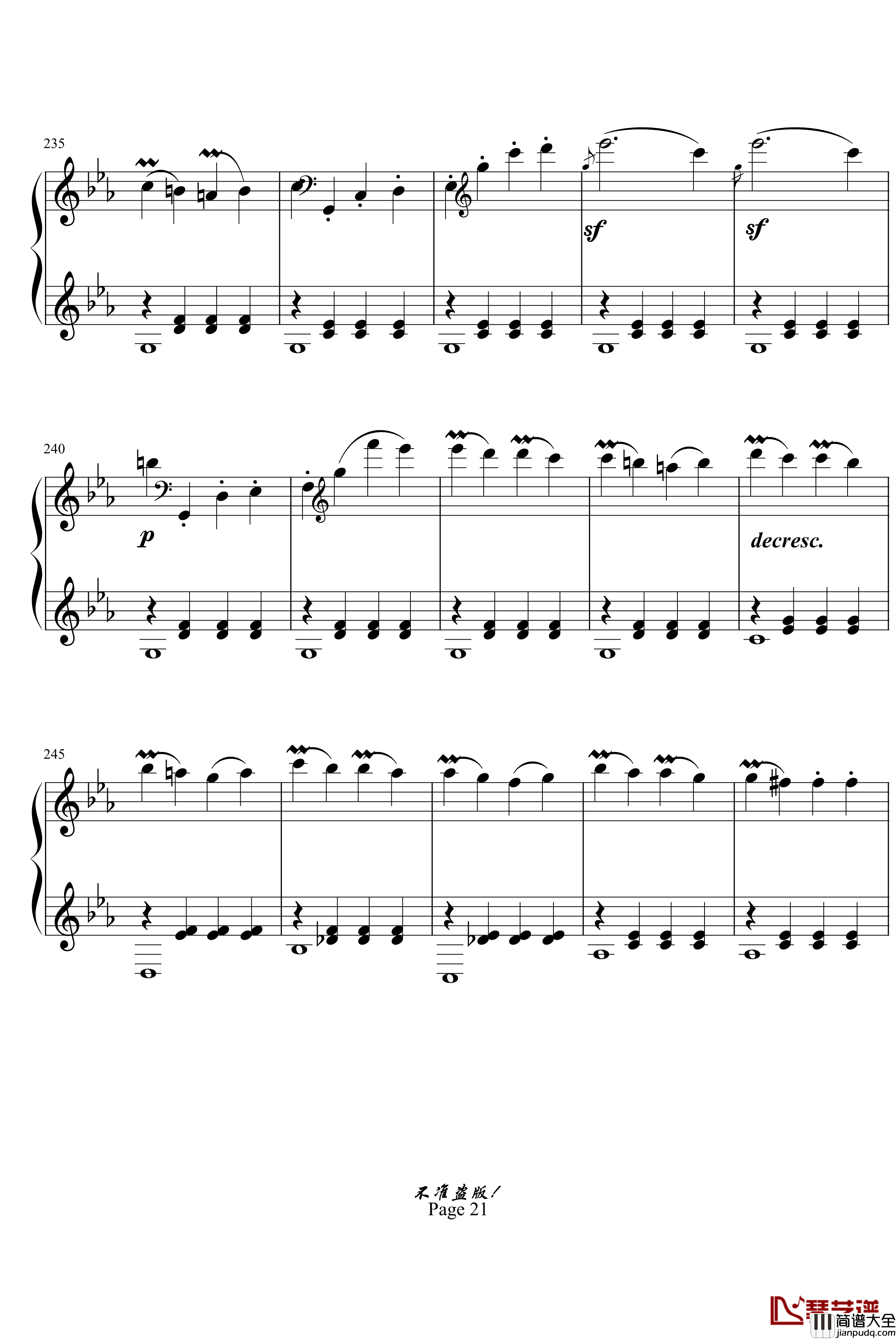 c小调第八钢琴奏鸣曲钢琴谱_悲怆第一乐章_beethoven_贝多芬