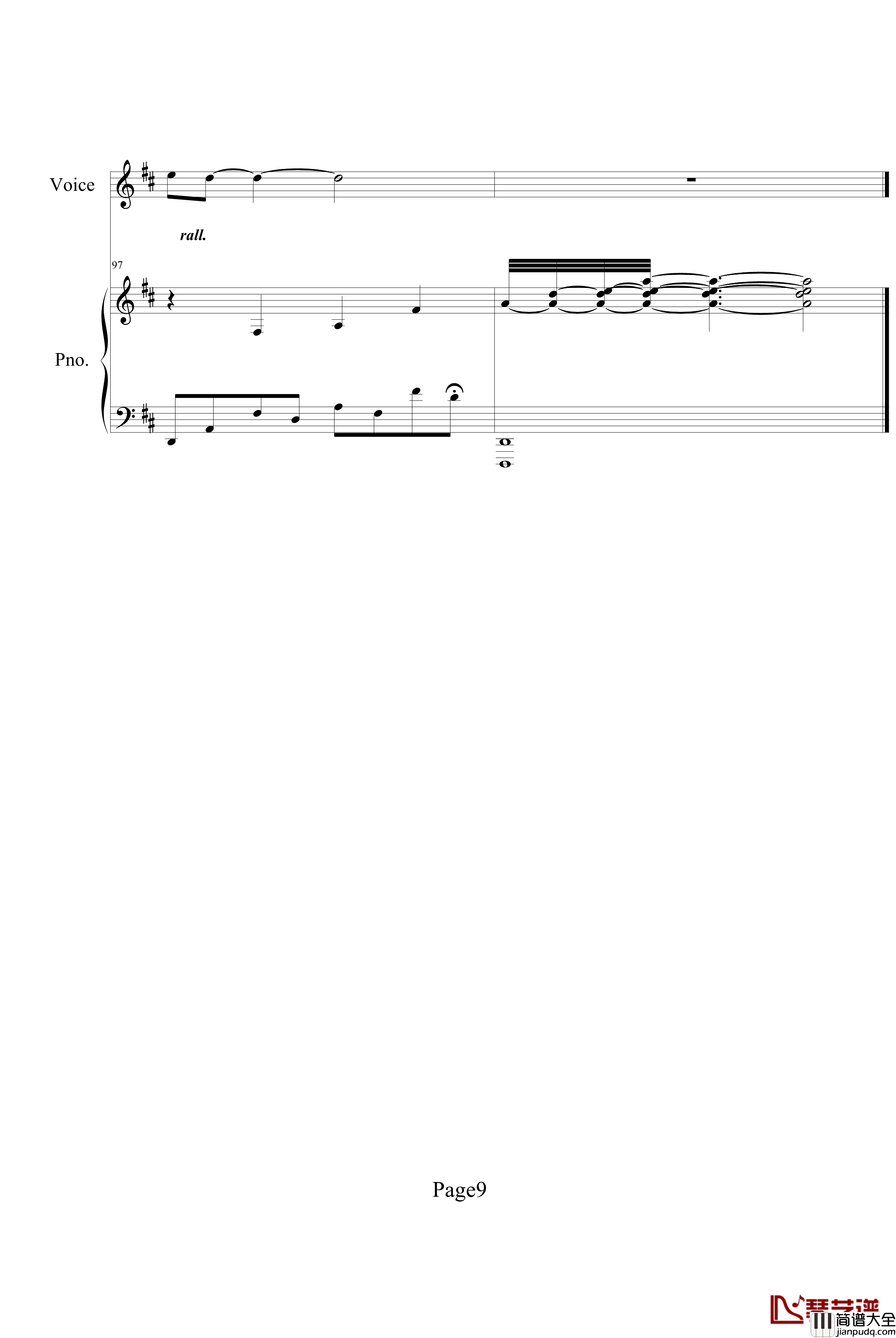 害怕钢琴谱_伴奏_林俊杰