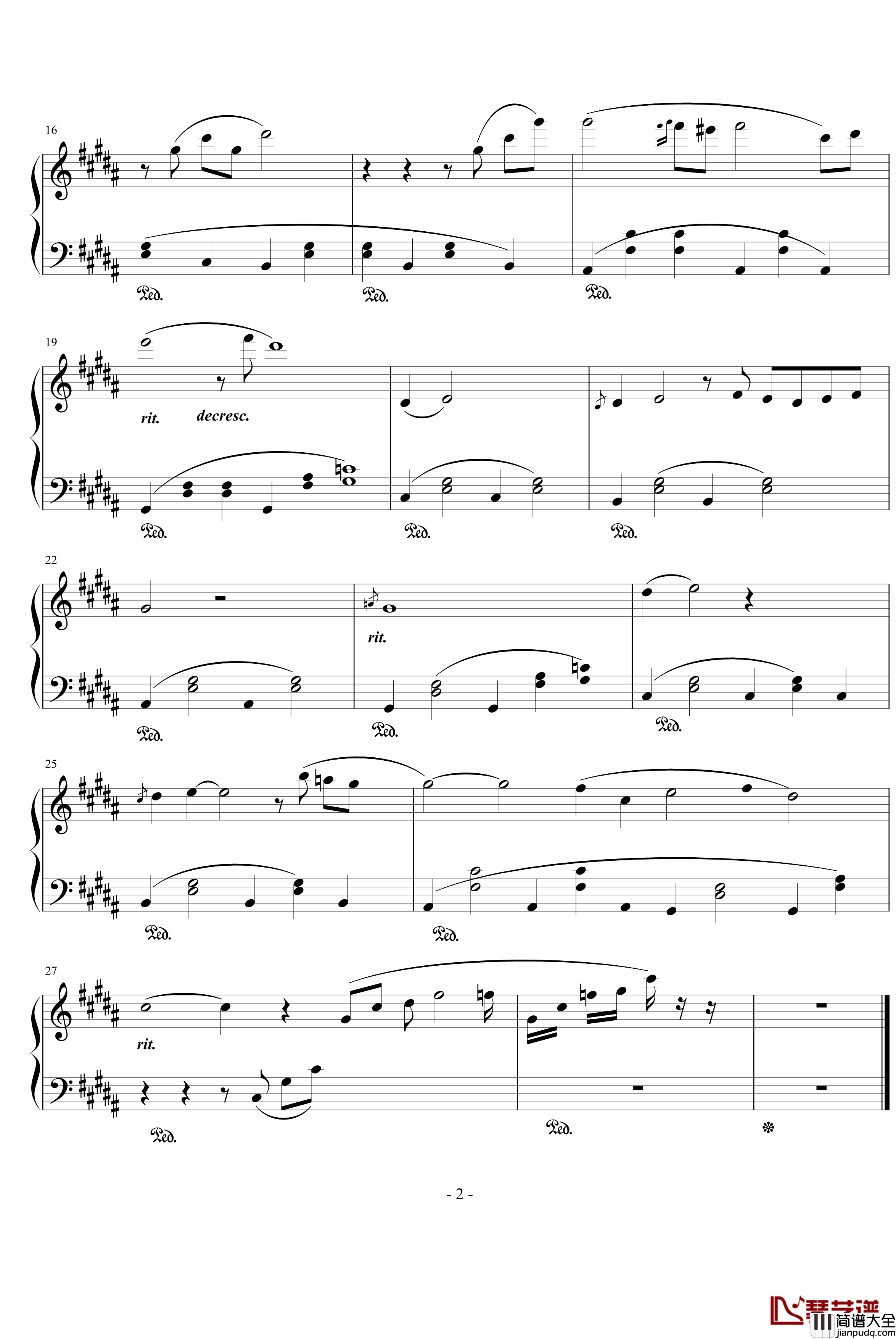 不汗党插曲_Alone_钢琴谱_动漫影视