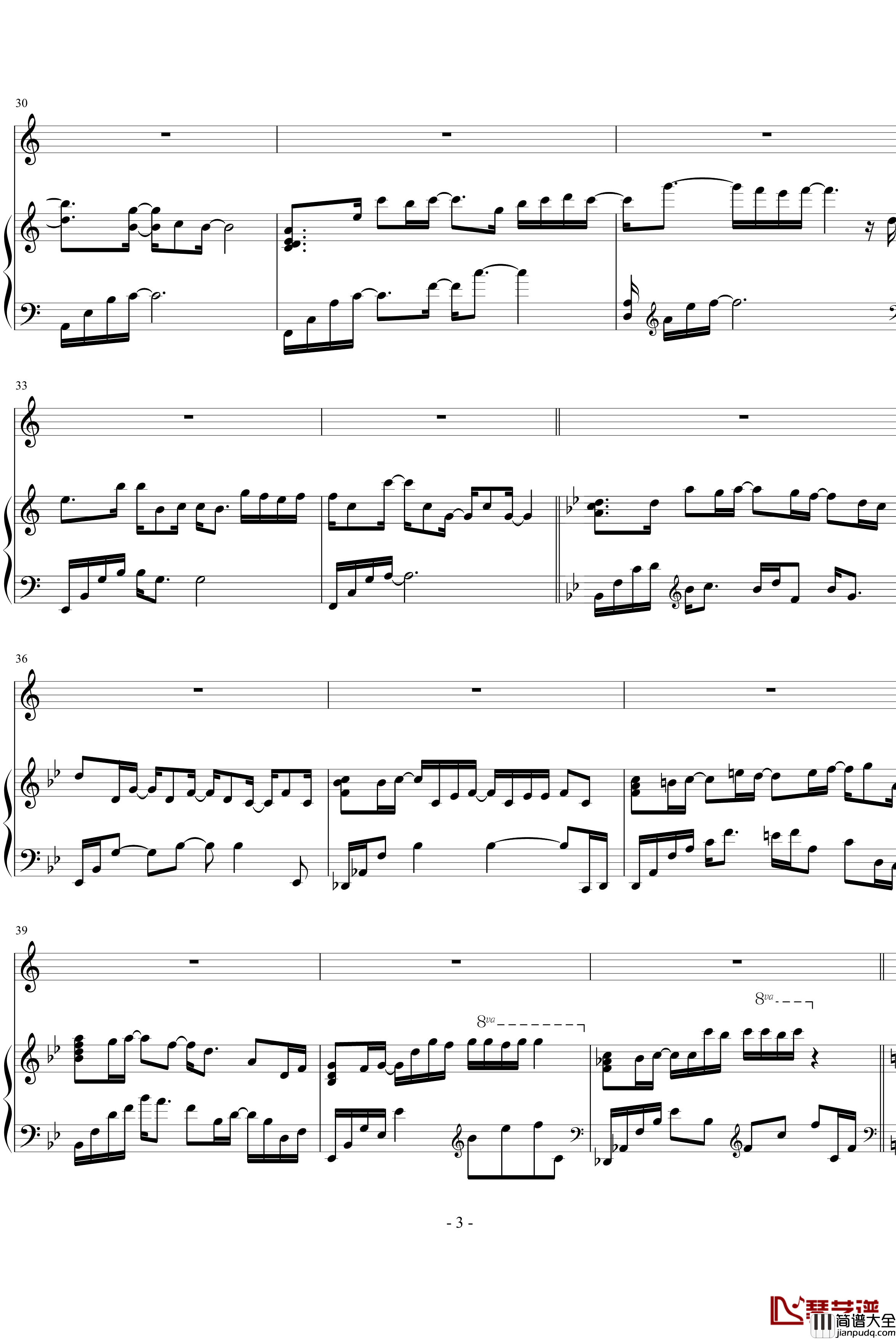 Because_I_love_you钢琴谱_Yiruma