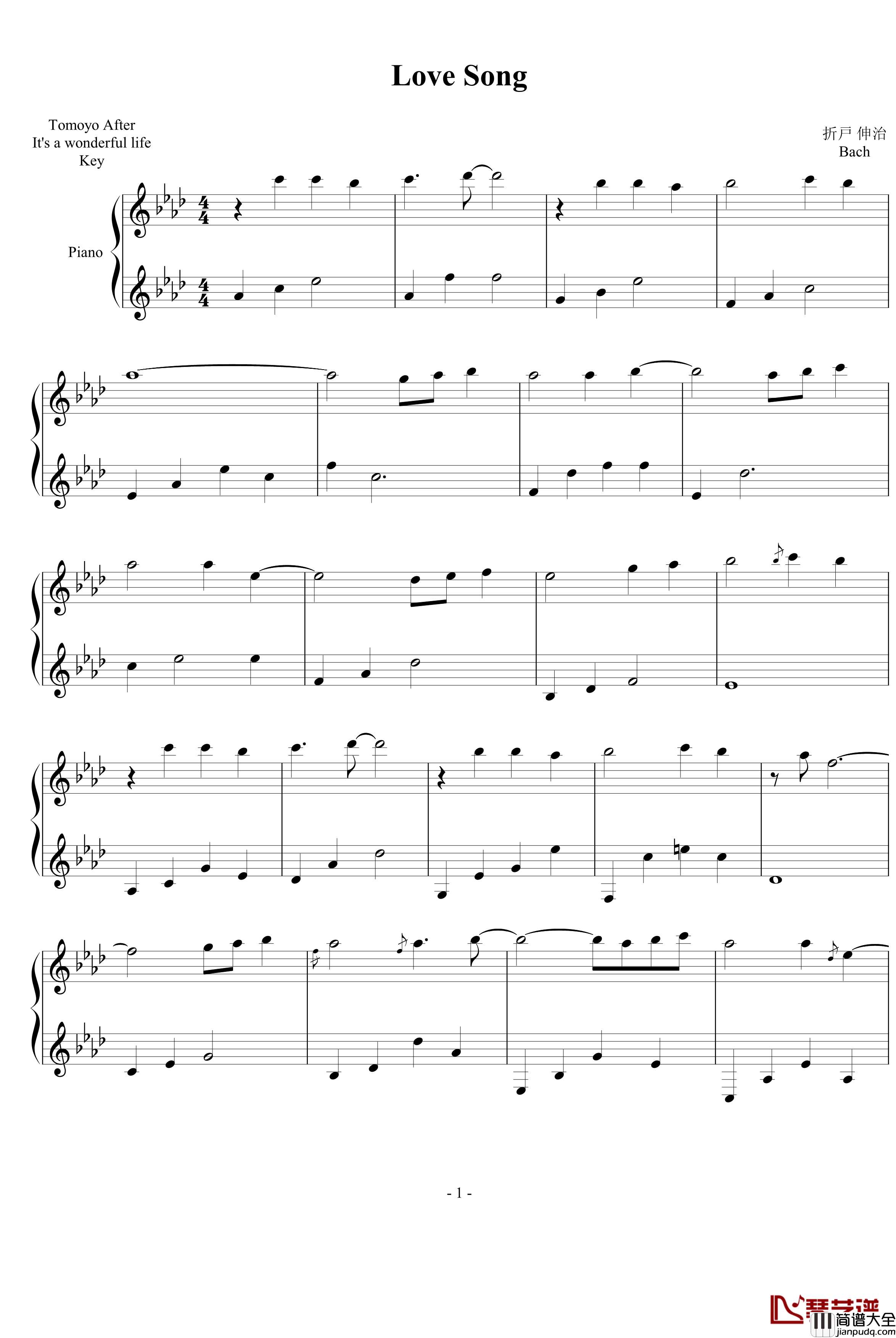 Love_Song钢琴谱_影视