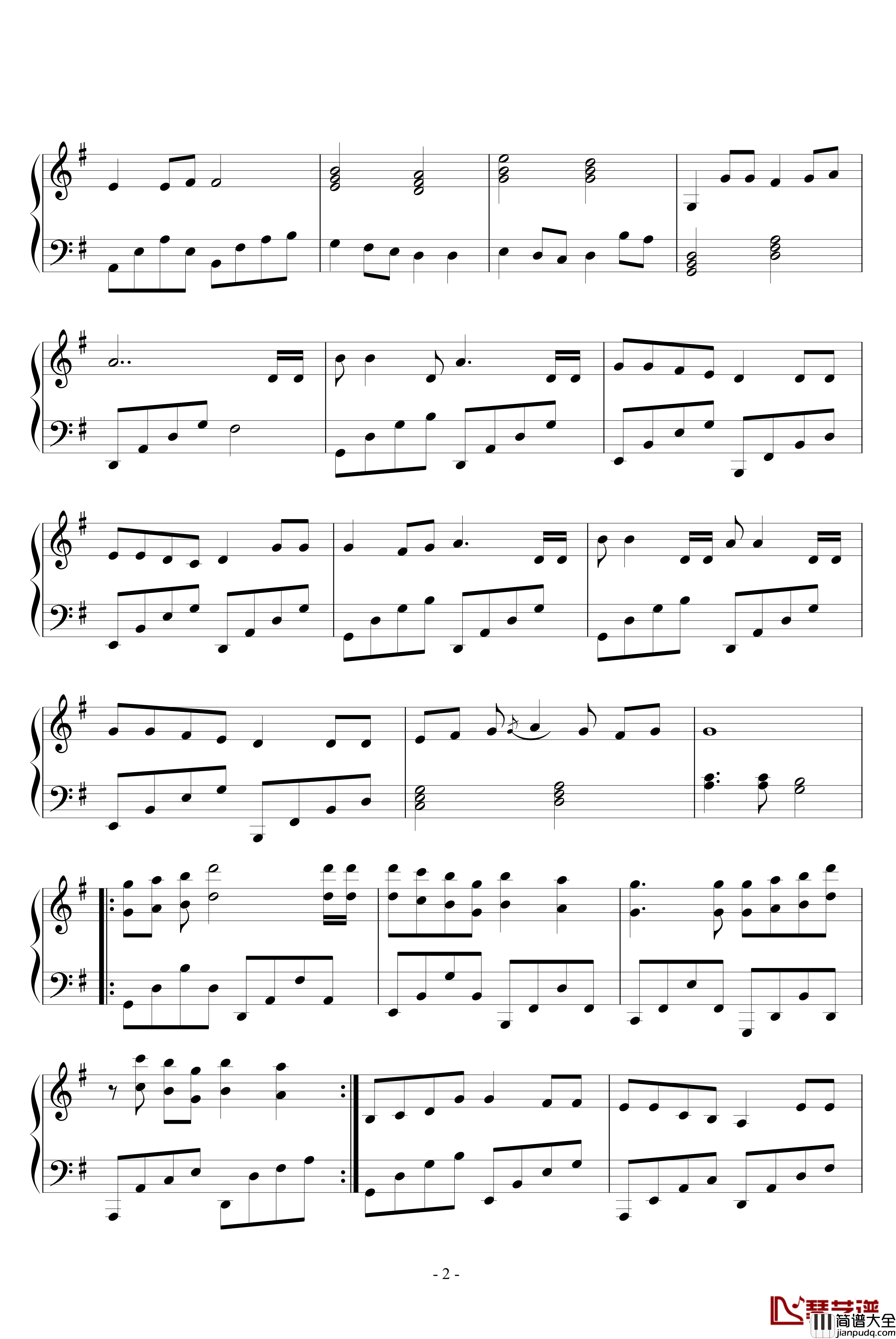 打开心扉钢琴谱_心を開いて_坂井泉水